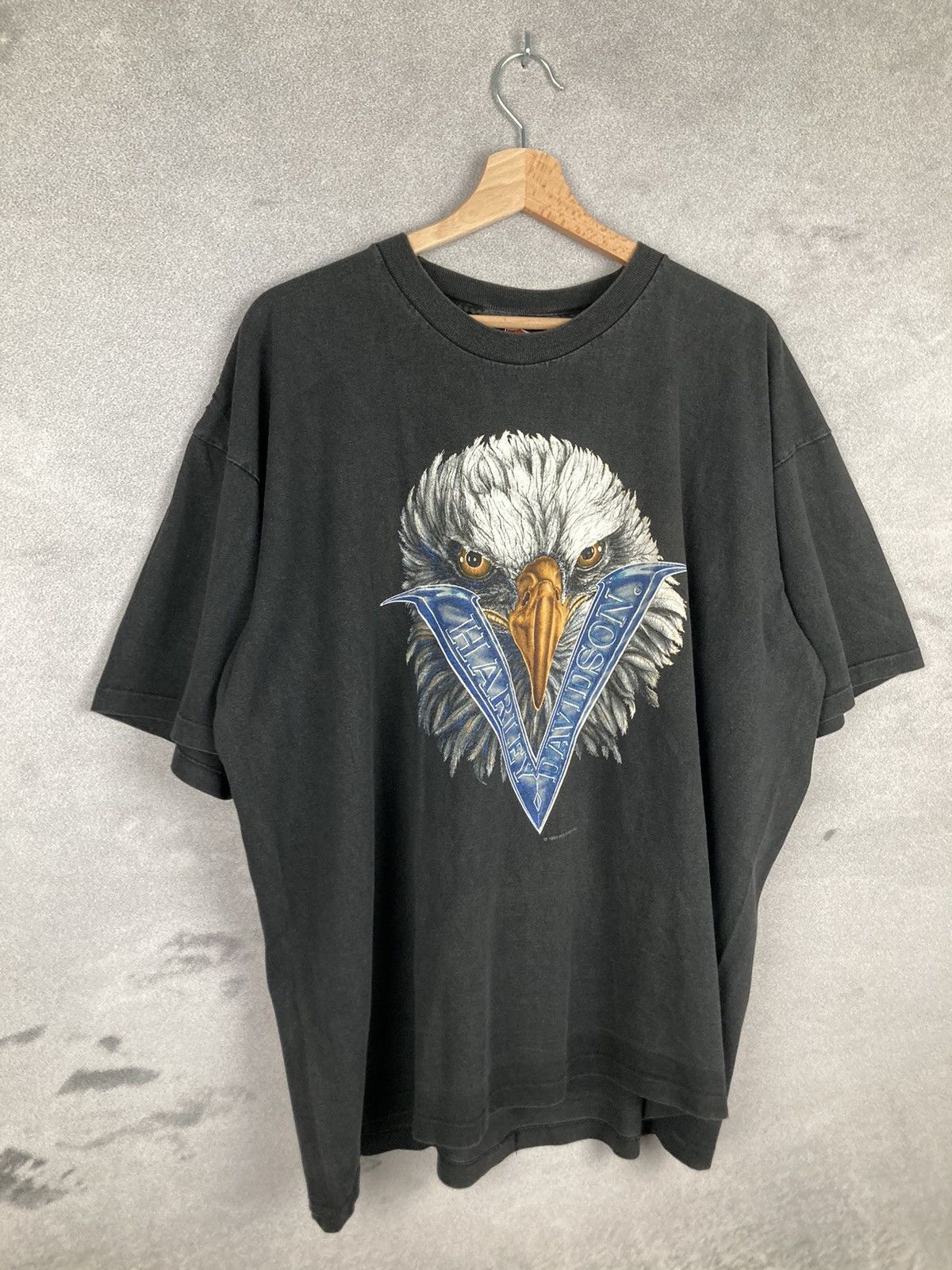 Harley Davidson Vintage Harley Davidson 1993 3D Perfect Washed Graphic Tee Size US XL / EU 56 / 4 - 7 Thumbnail