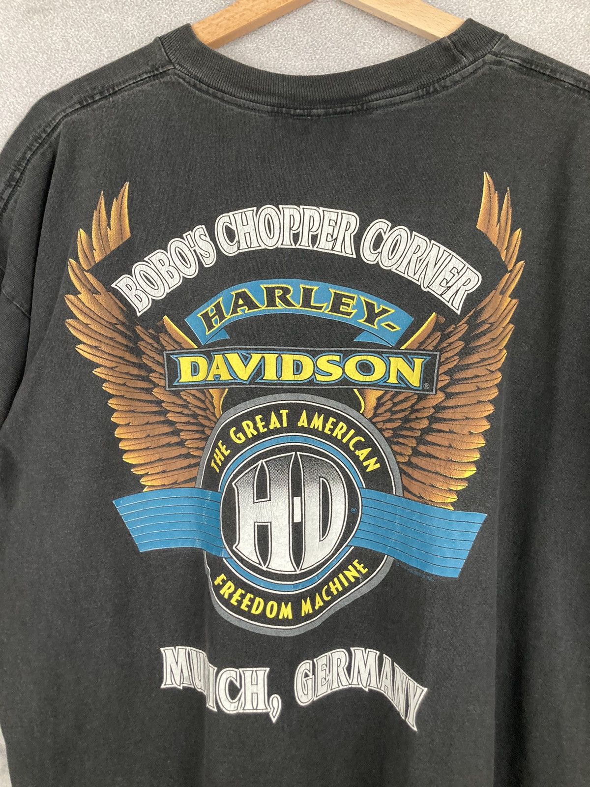 Harley Davidson Vintage Harley Davidson 1993 3D Perfect Washed Graphic Tee Size US XL / EU 56 / 4 - 6 Thumbnail