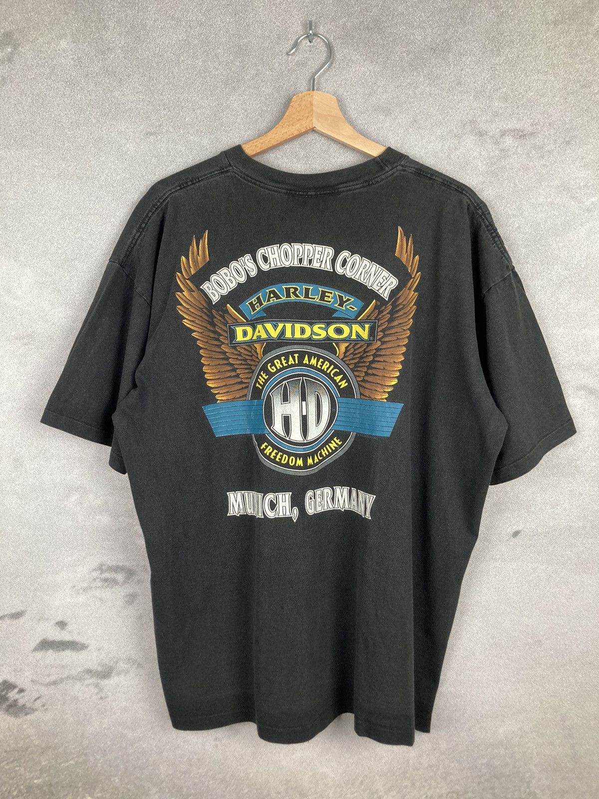 Harley Davidson Vintage Harley Davidson 1993 3D Perfect Washed Graphic Tee Size US XL / EU 56 / 4 - 2 Thumbnail