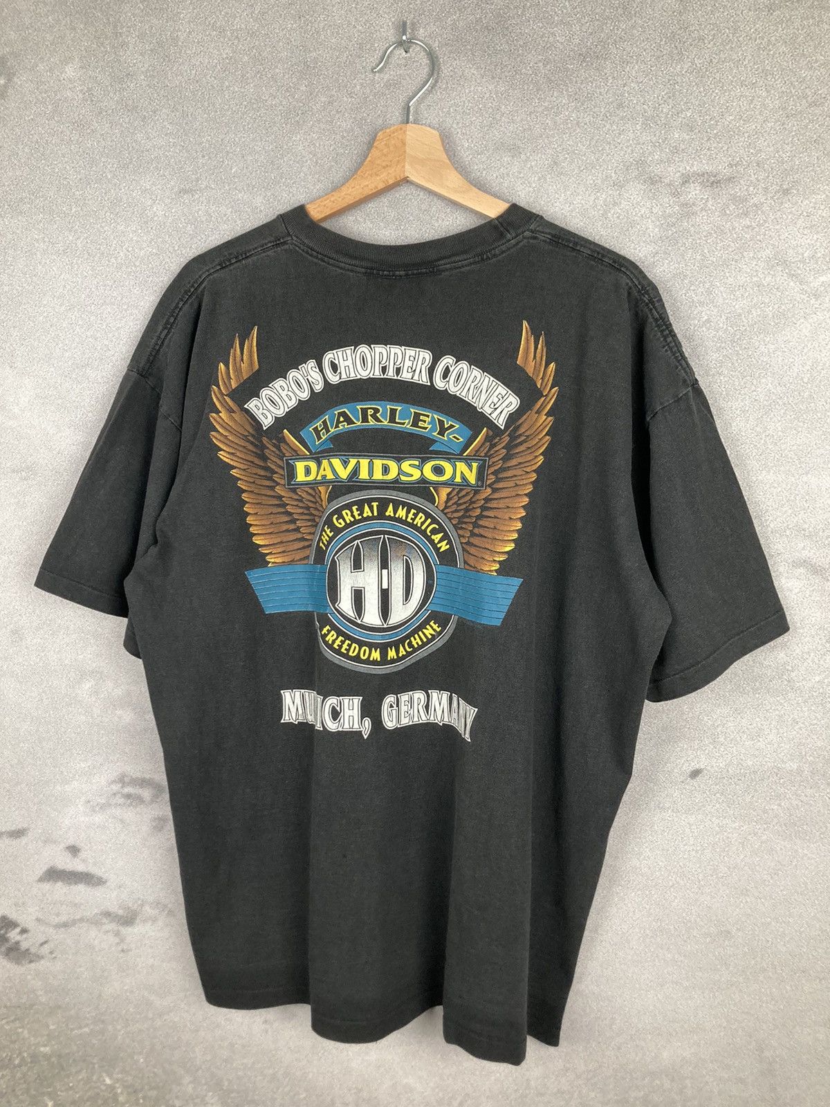 Harley Davidson Vintage Harley Davidson 1993 3D Perfect Washed Graphic Tee Size US XL / EU 56 / 4 - 5 Thumbnail