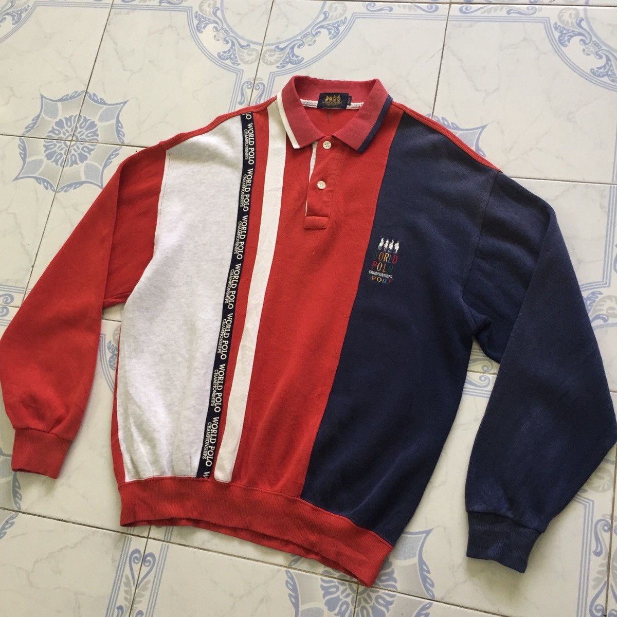 Champs Sport World Polo Championships Collar Sweatshirt MADE IN JAPAN Size US L / EU 52-54 / 3 - 2 Thumbnail