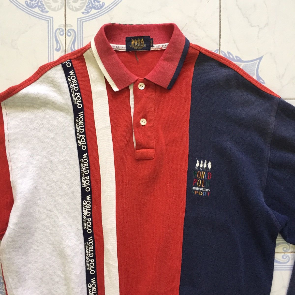 Champs Sport World Polo Championships Collar Sweatshirt MADE IN JAPAN Size US L / EU 52-54 / 3 - 6 Thumbnail