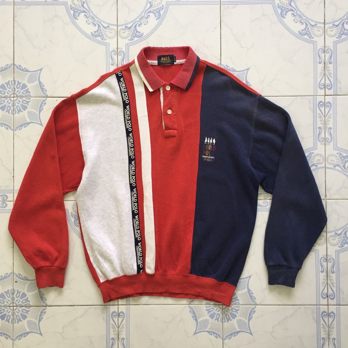 Champs Sport World Polo Championships Collar Sweatshirt MADE IN JAPAN Size US L / EU 52-54 / 3 - 1 Thumbnail