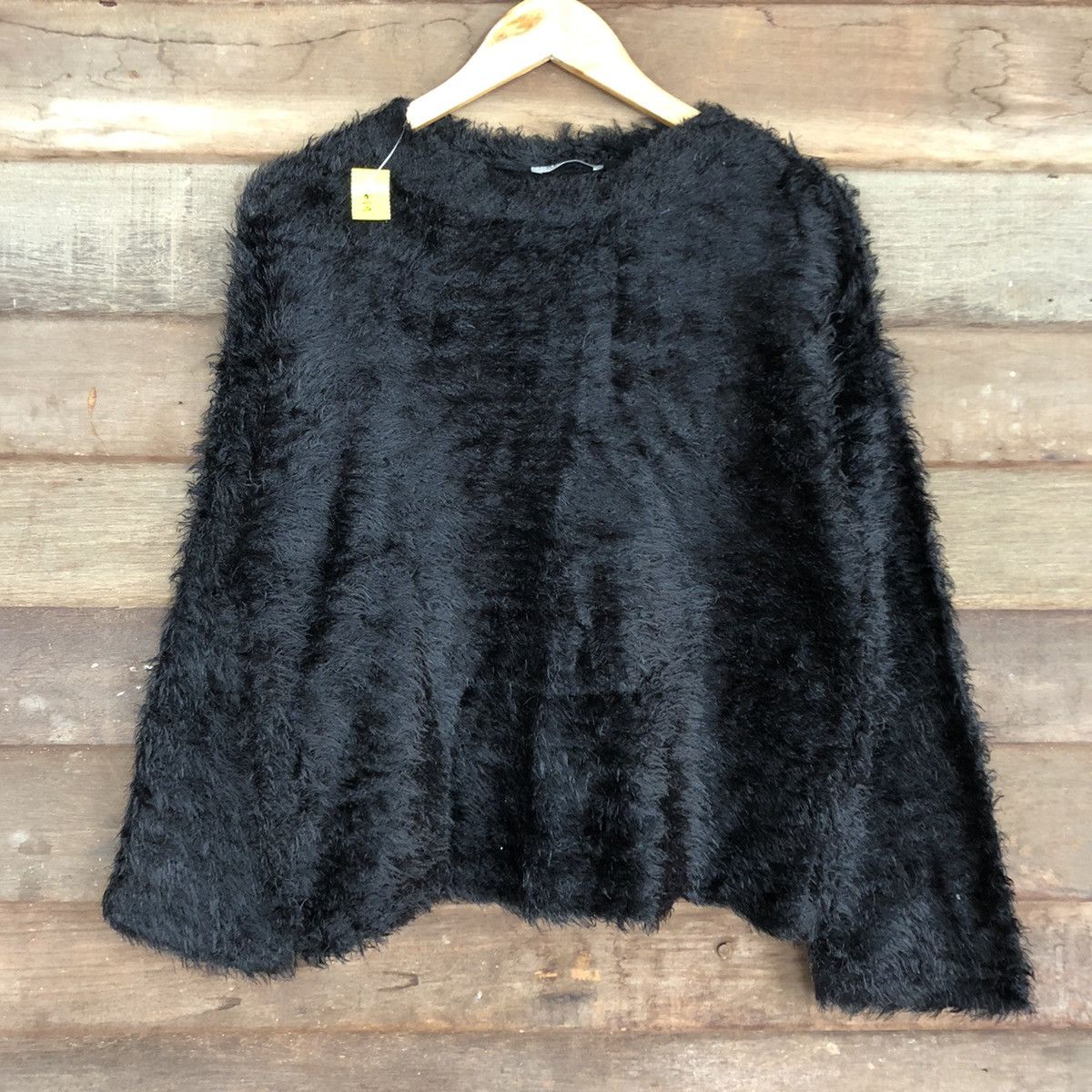 Japanese Brand DL zara Trafaluc Black Mohair Soft Fur Knitwear #B619 Size M / US 6-8 / IT 42-44 - 8 Thumbnail