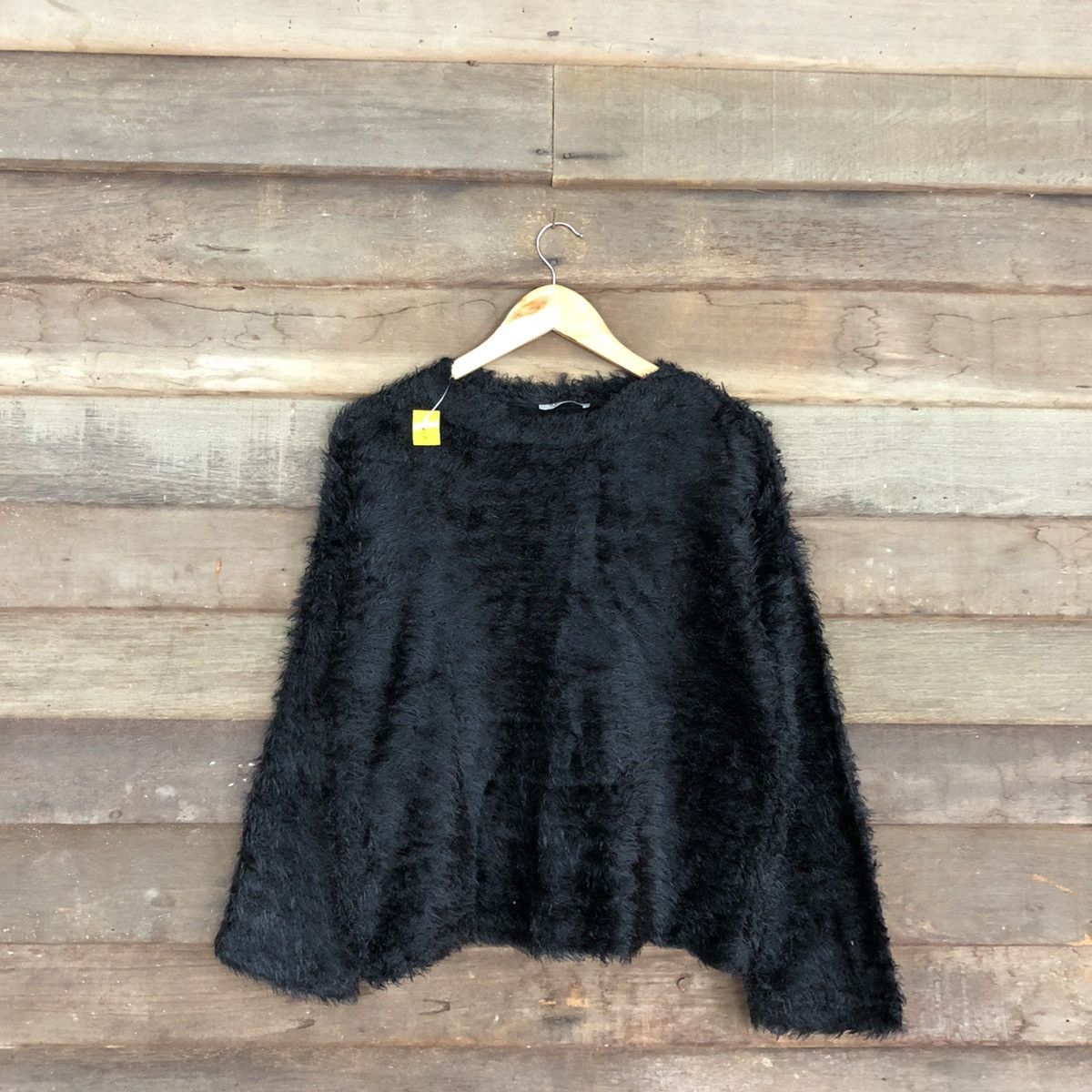Japanese Brand DL zara Trafaluc Black Mohair Soft Fur Knitwear #B619 Size M / US 6-8 / IT 42-44 - 3 Thumbnail