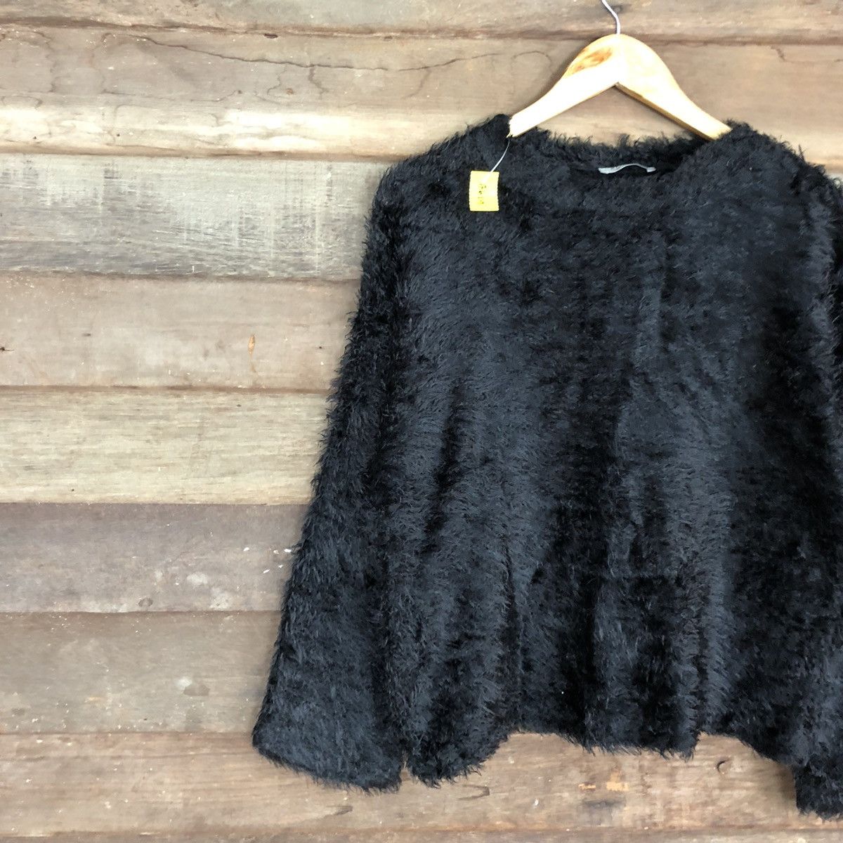Japanese Brand DL zara Trafaluc Black Mohair Soft Fur Knitwear #B619 Size M / US 6-8 / IT 42-44 - 7 Thumbnail