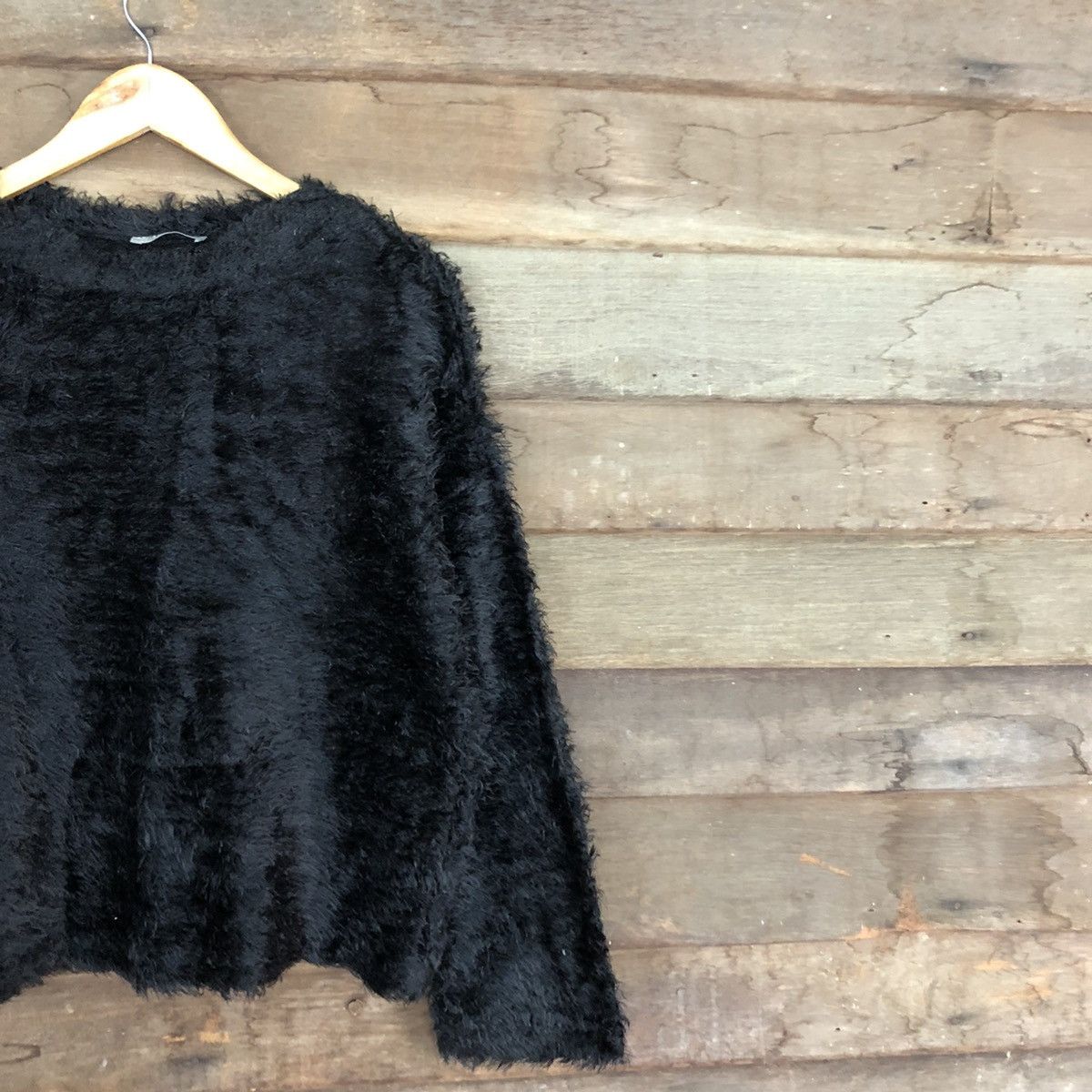 Japanese Brand DL zara Trafaluc Black Mohair Soft Fur Knitwear #B619 Size M / US 6-8 / IT 42-44 - 5 Thumbnail