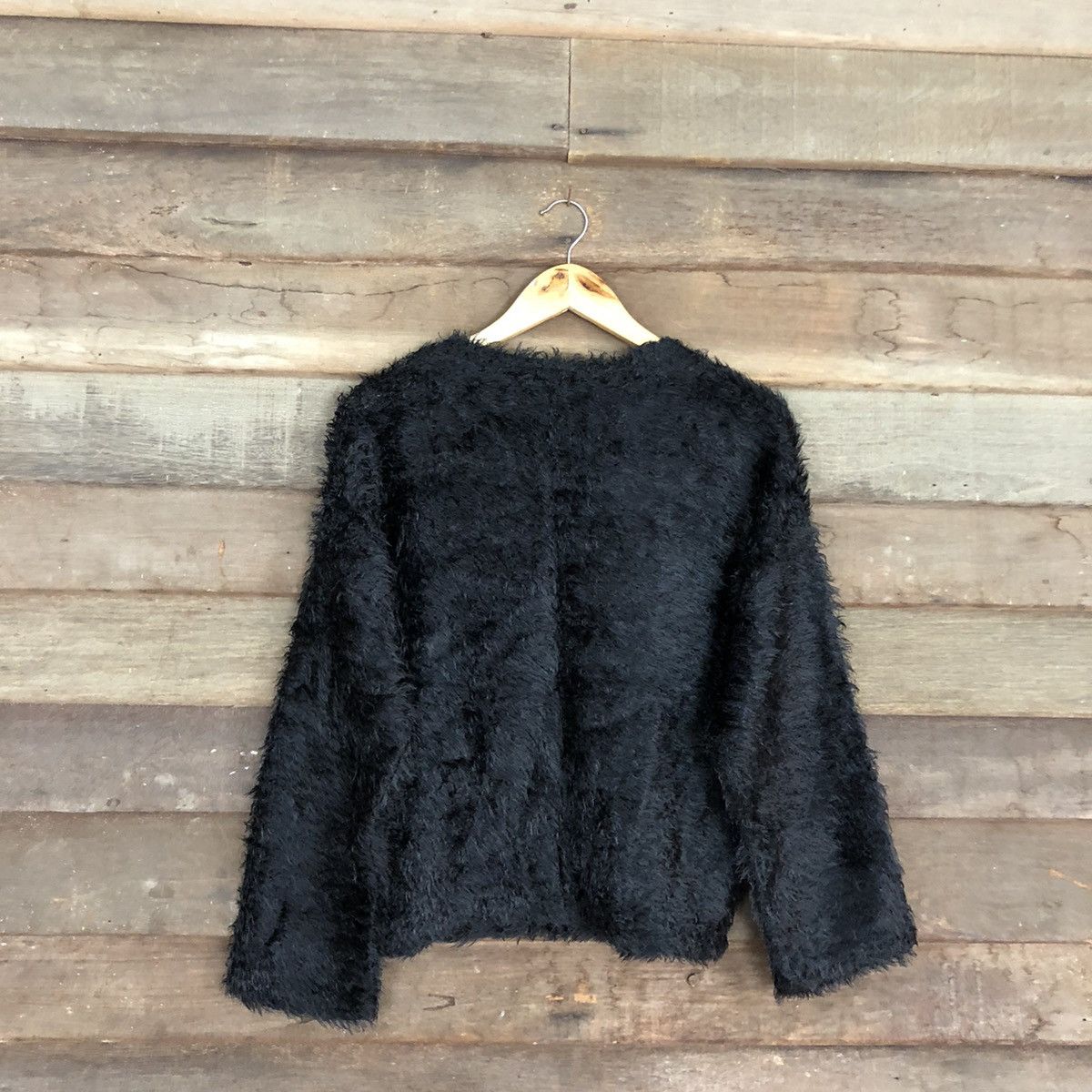 Japanese Brand DL zara Trafaluc Black Mohair Soft Fur Knitwear #B619 Size M / US 6-8 / IT 42-44 - 12 Thumbnail