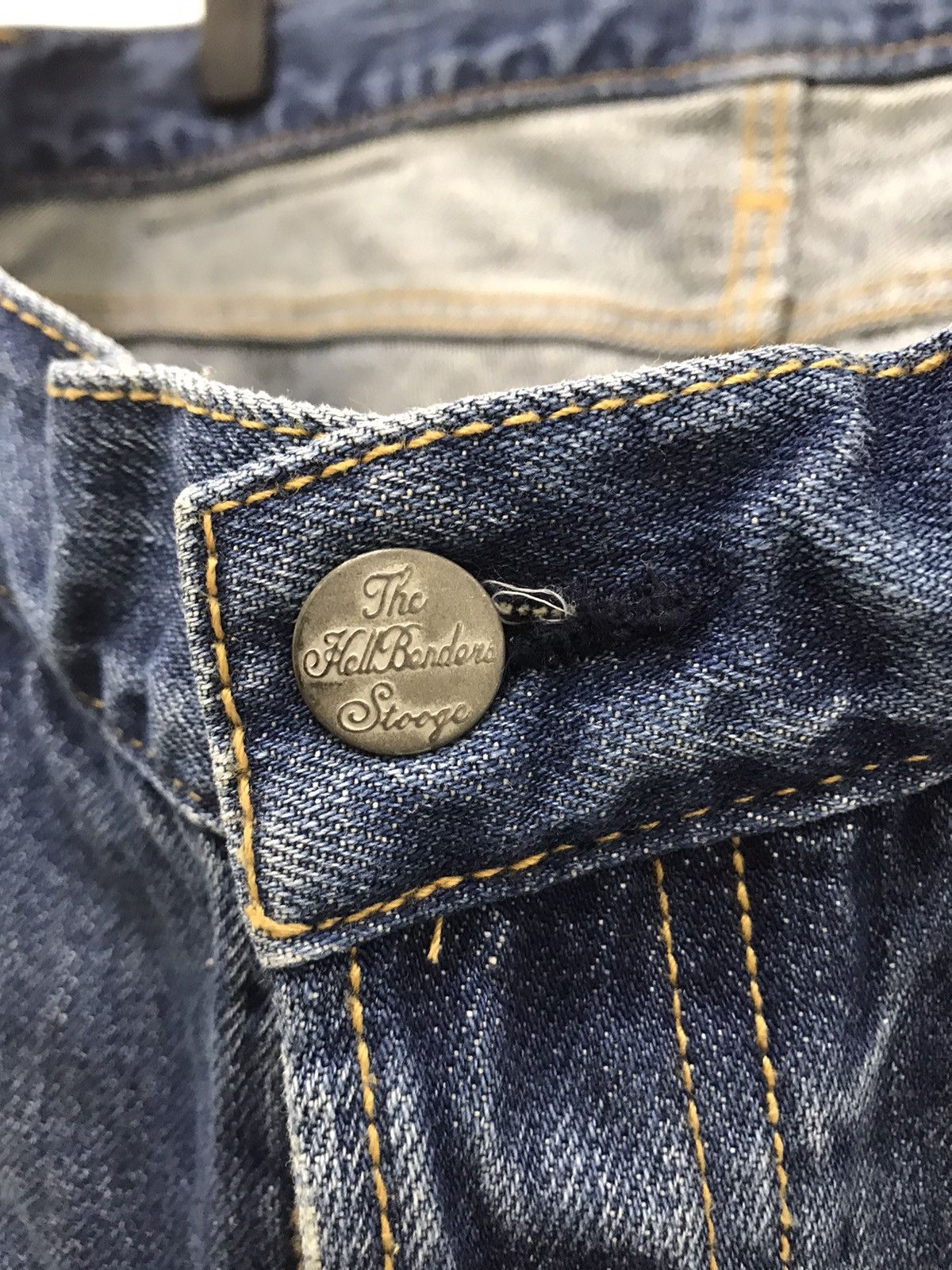 Japanese Brand Stooge & Co Japan Destroyed Design Denim Jeans Size US 31 - 6 Thumbnail