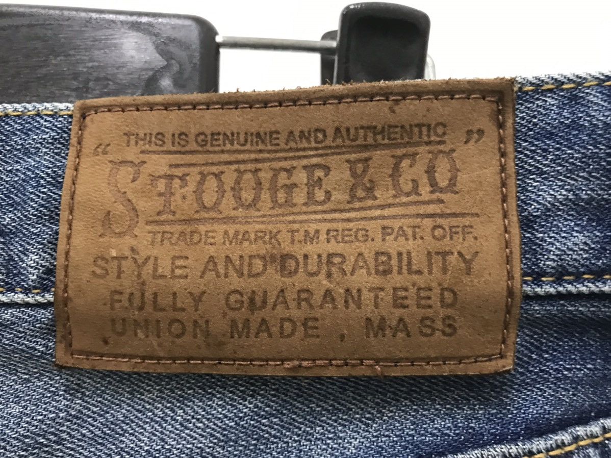 Japanese Brand Stooge & Co Japan Destroyed Design Denim Jeans Size US 31 - 5 Thumbnail