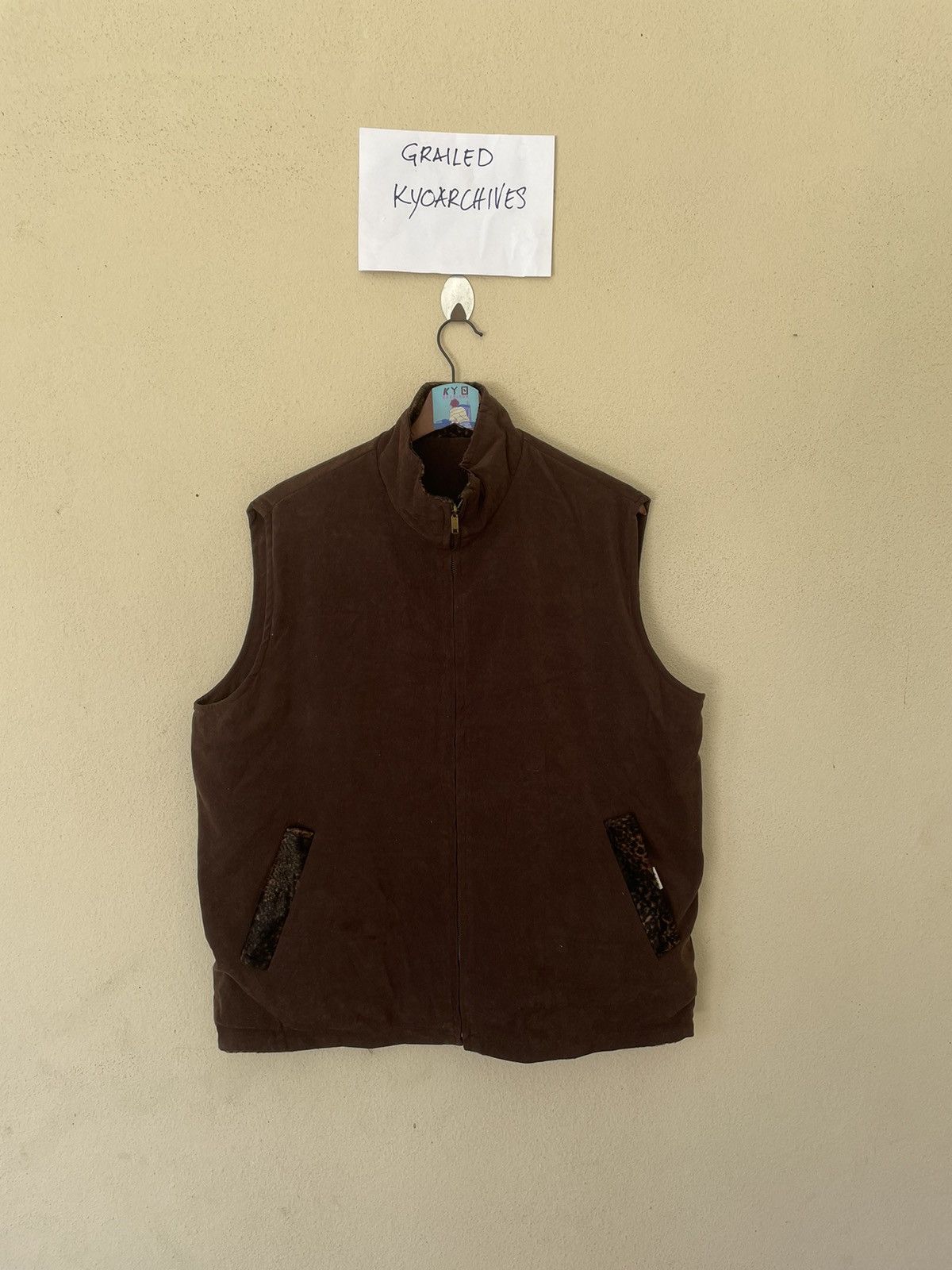 Japanese Brand × Vintage FLORICE LEOPARD VELVET REVERSIBLE VEST Size US L / EU 52-54 / 3 - 2 Thumbnail