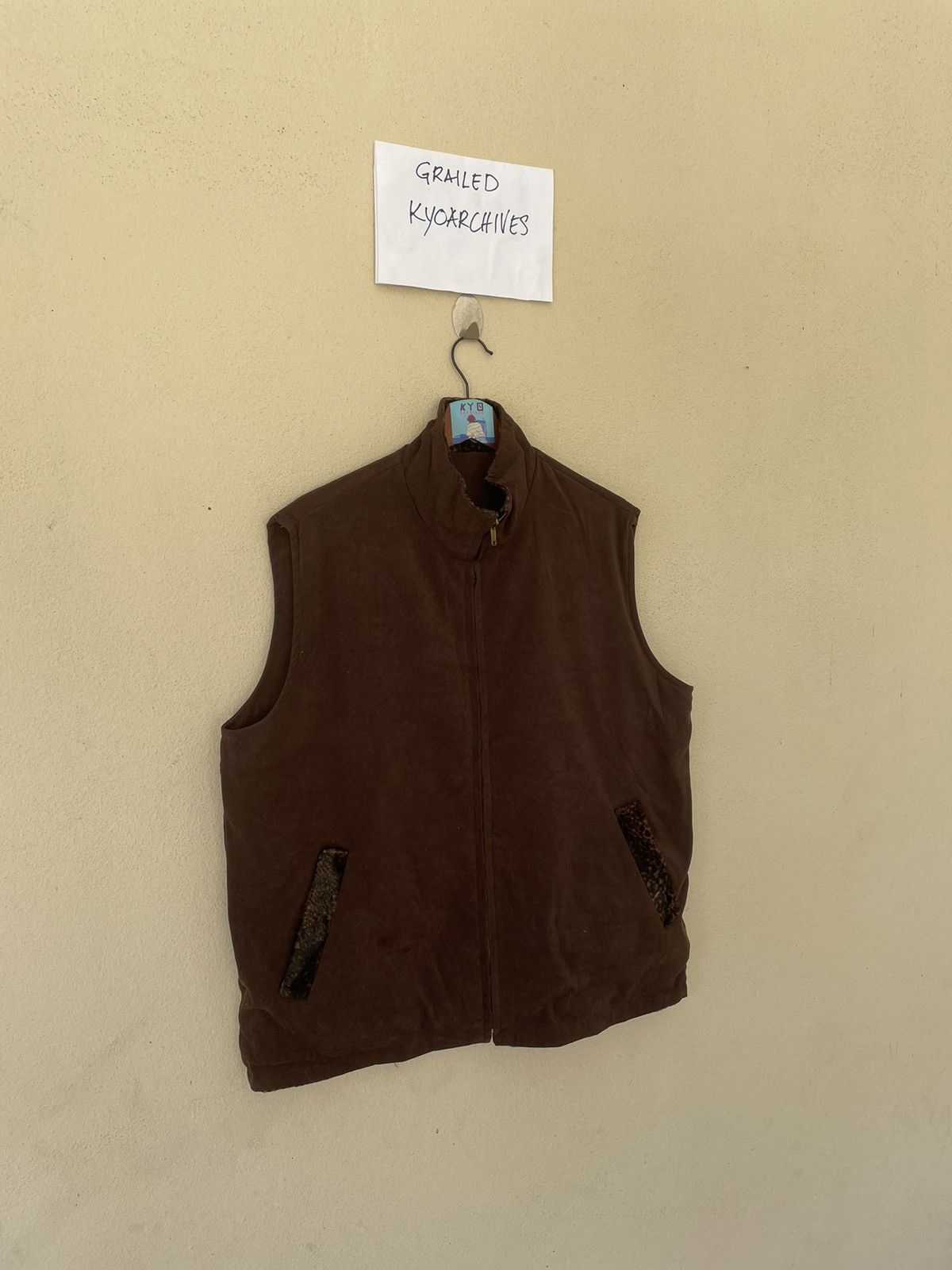 Japanese Brand × Vintage FLORICE LEOPARD VELVET REVERSIBLE VEST Size US L / EU 52-54 / 3 - 6 Thumbnail