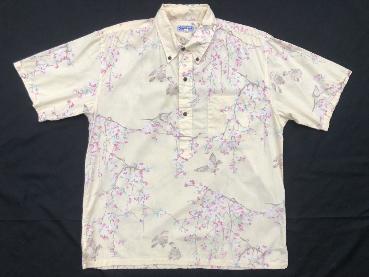 Other VTG Sun Surf Japan Cherry Blossom Pull Over Hawaiian Shirt Size US L / EU 52-54 / 3 - 1 Thumbnail