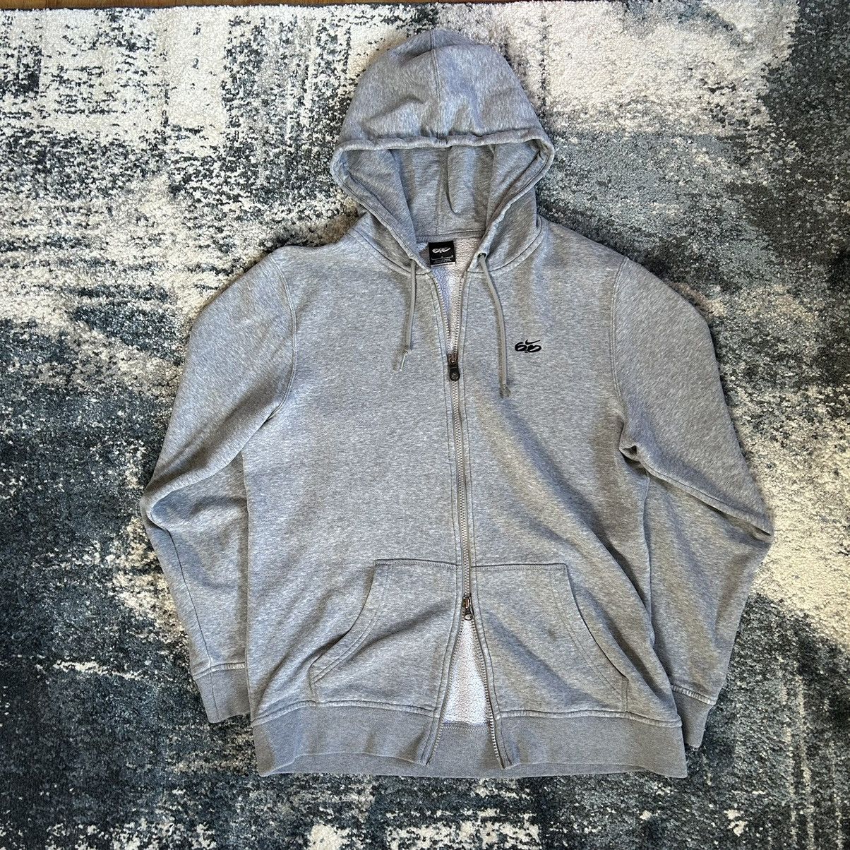 Nike × Vintage Y2K NiKE 6.0 BASiC HEATHER GREY YKK ZiP UP SWEATSHiRT Size US L / EU 52-54 / 3 - 14 Thumbnail