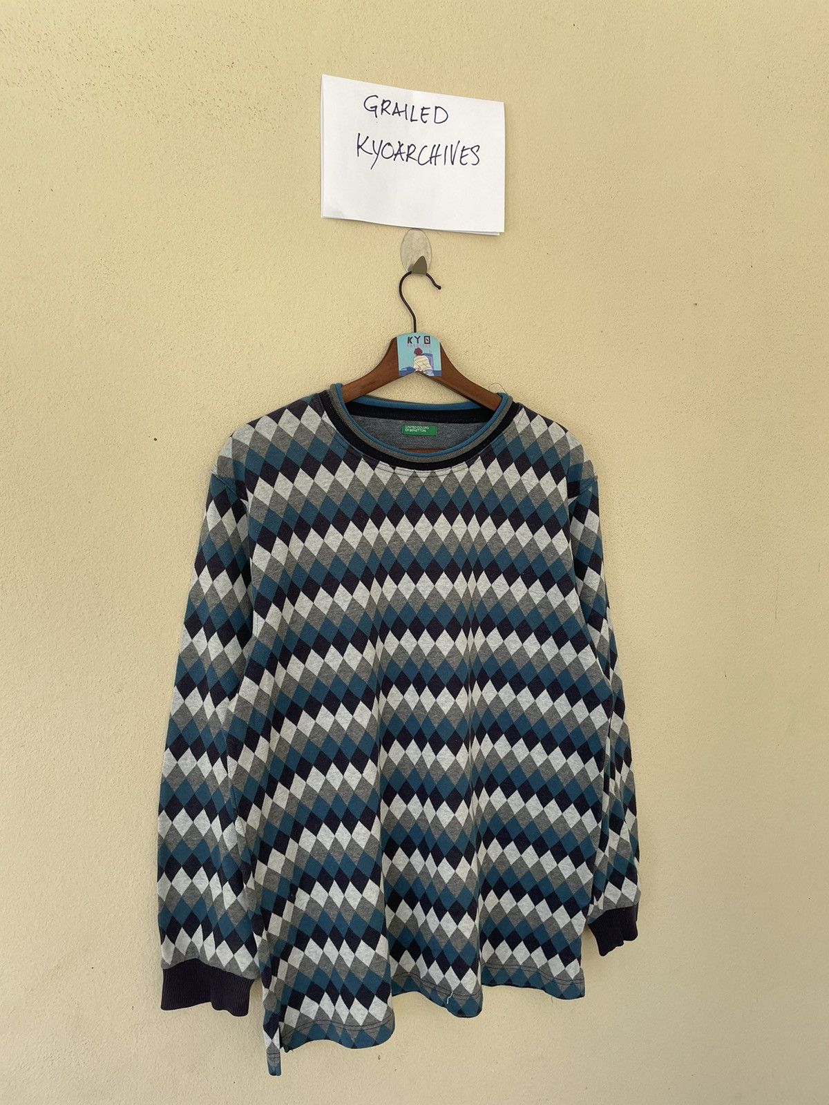 United Colors Of Benetton UNITED COLOR OF BENETTON MULTICOLOUR SWEATSHIRT Size US L / EU 52-54 / 3 - 2 Thumbnail