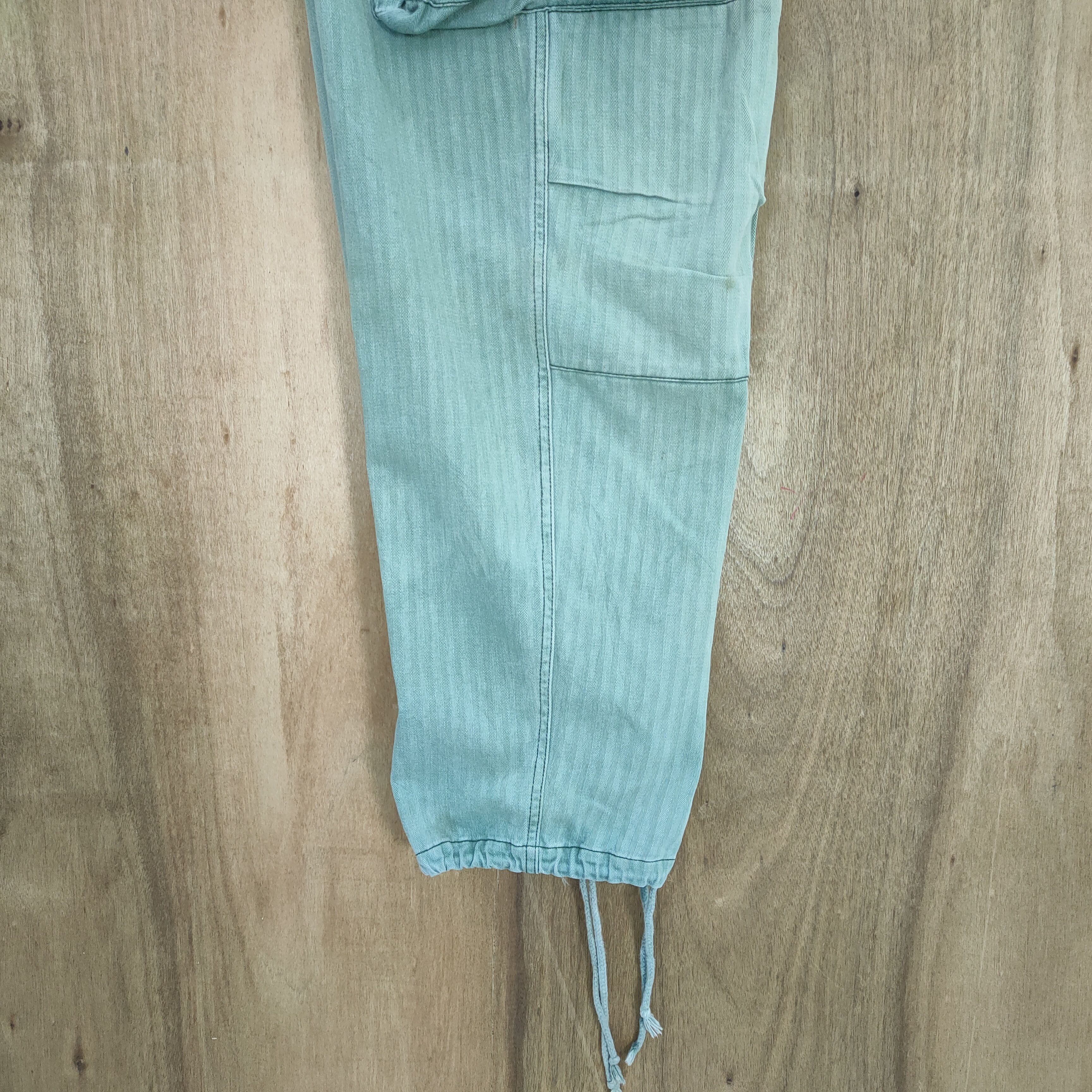 Japanese Brand VINTAGE FUMETS FADED GREEN CARGO PANTS Size US 34 / EU 50 - 15 Thumbnail