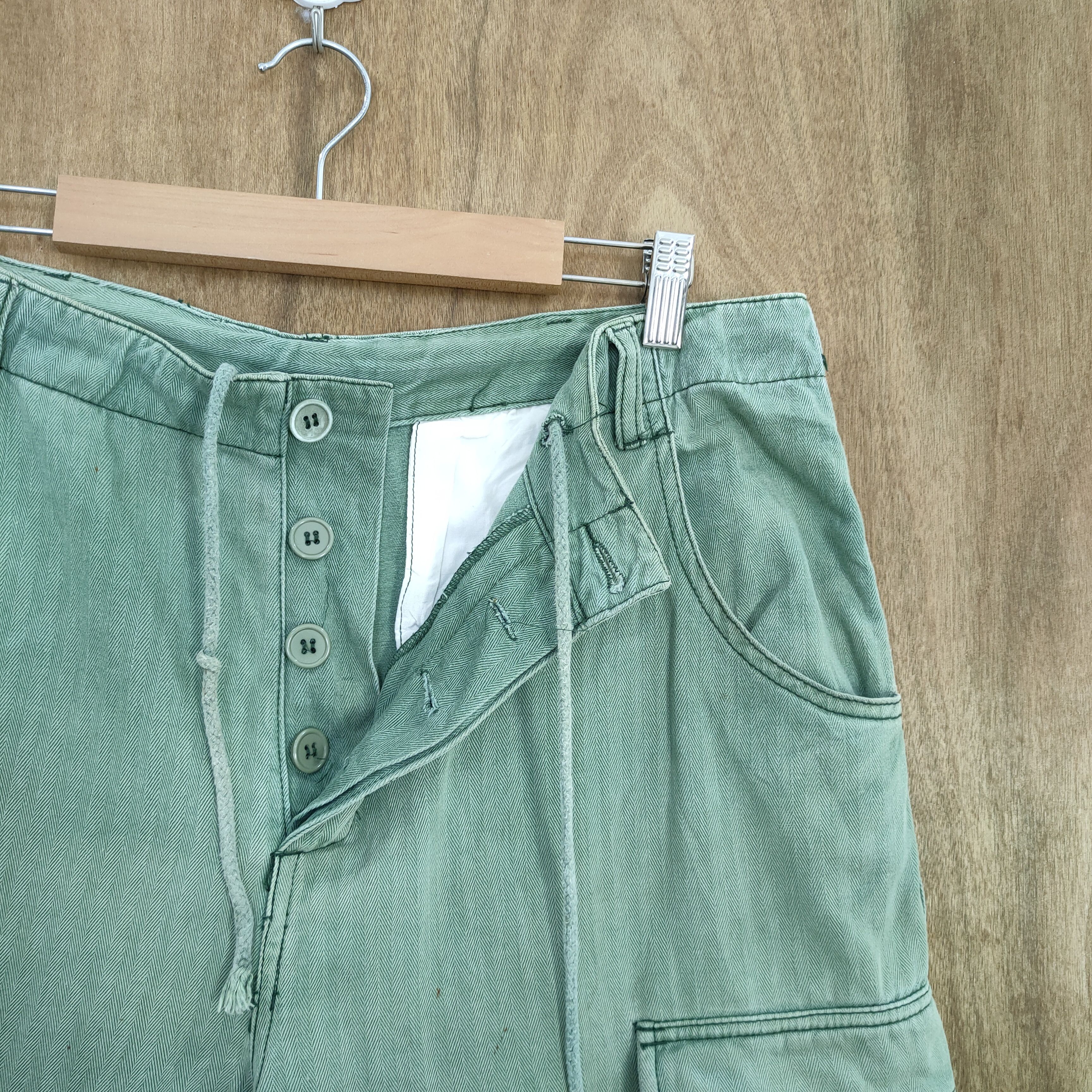 Japanese Brand VINTAGE FUMETS FADED GREEN CARGO PANTS Size US 34 / EU 50 - 10 Thumbnail
