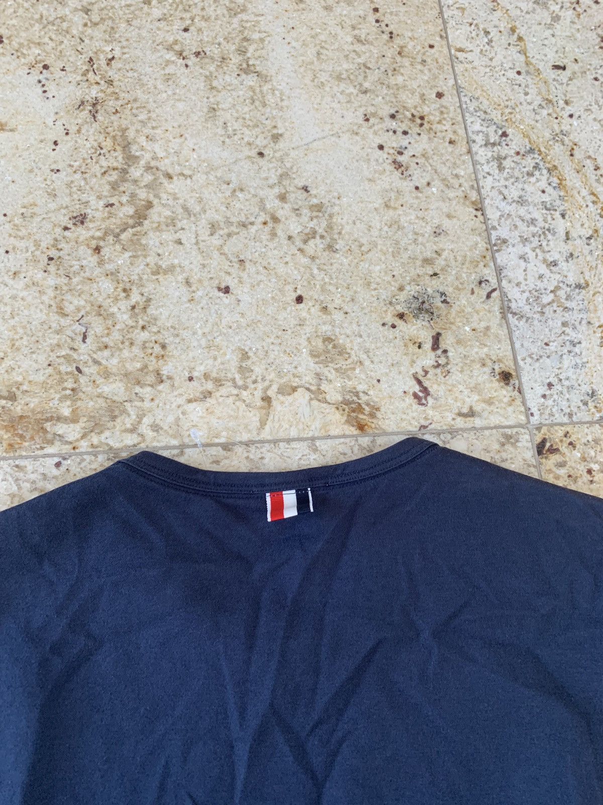 Thom Browne Logo Trim Classic Pocket Tee Size US XXS / EU 40 - 14 Thumbnail