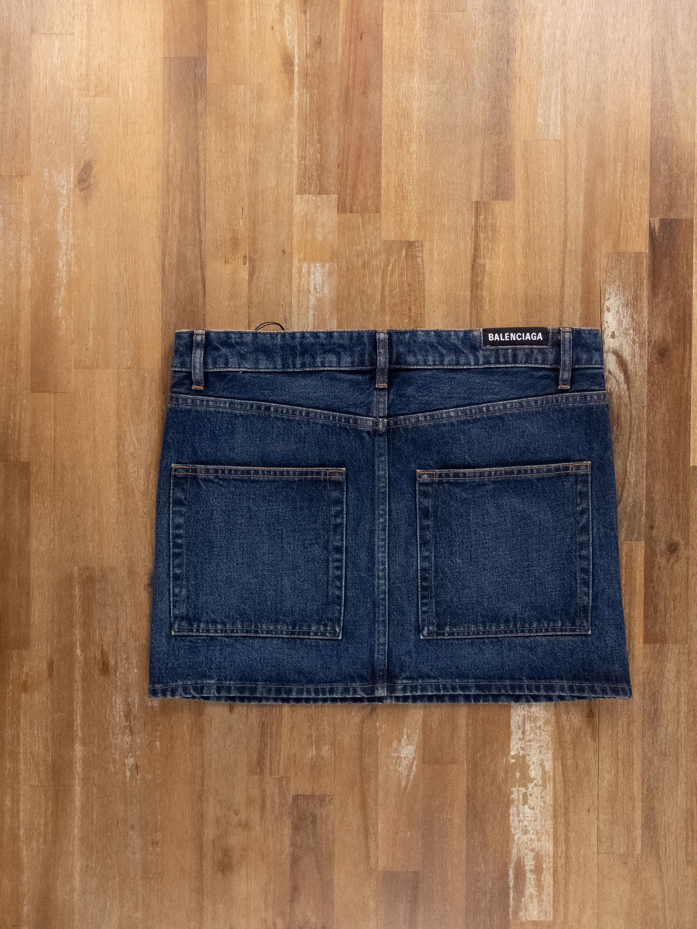 Balenciaga BALENCIAGA blue low waist denim mini jean skirt 8 38 Size 27" / US 4 / IT 40 - 11 Thumbnail