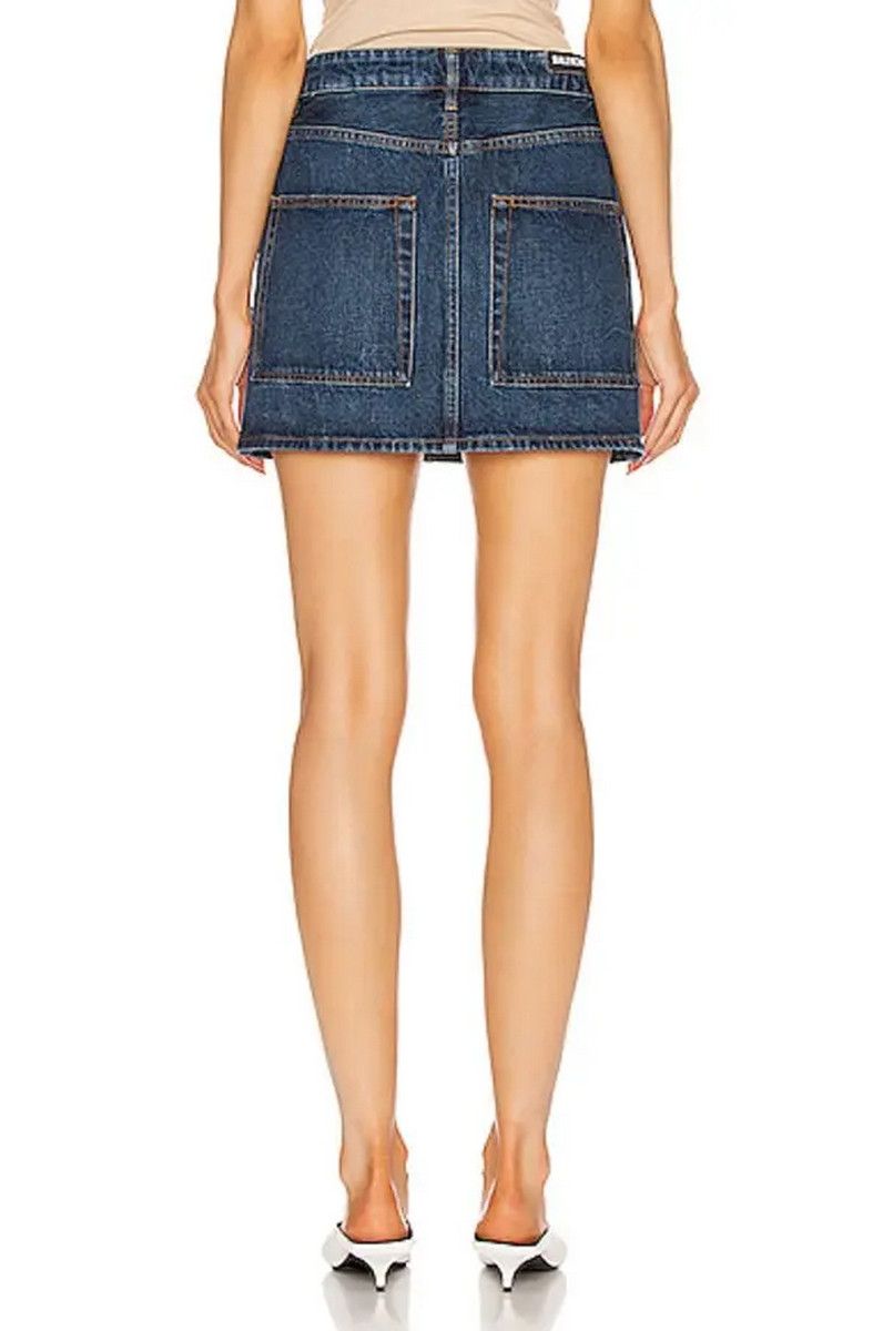 Balenciaga BALENCIAGA blue low waist denim mini jean skirt 8 38 Size 27" / US 4 / IT 40 - 2 Thumbnail