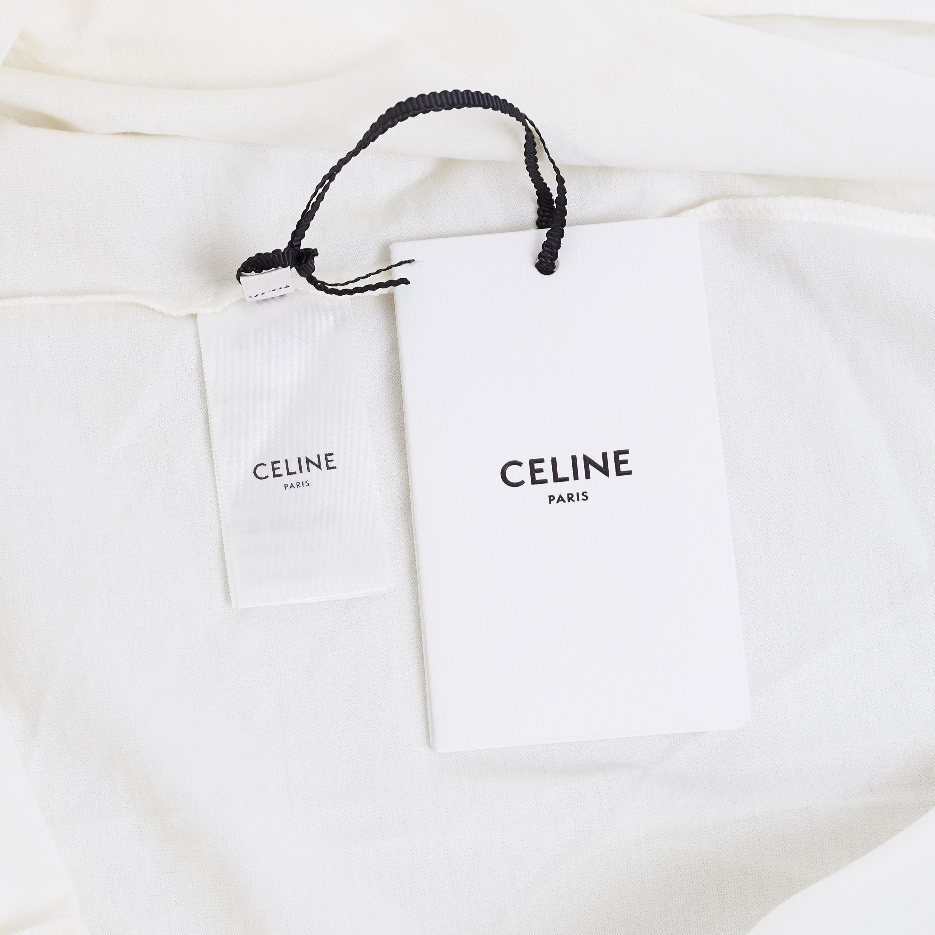 Celine T-Shirt w/ Rhinestone-Studded Logo Print Size US XL / EU 56 / 4 - 12 Thumbnail