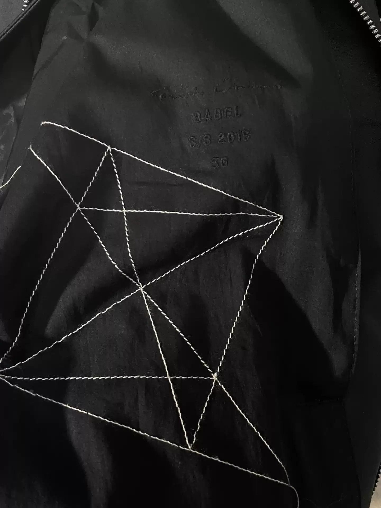 Rick Owens ma1 black/pearl jacket decorated with fringe and rivet Size US XL / EU 56 / 4 - 5 Thumbnail