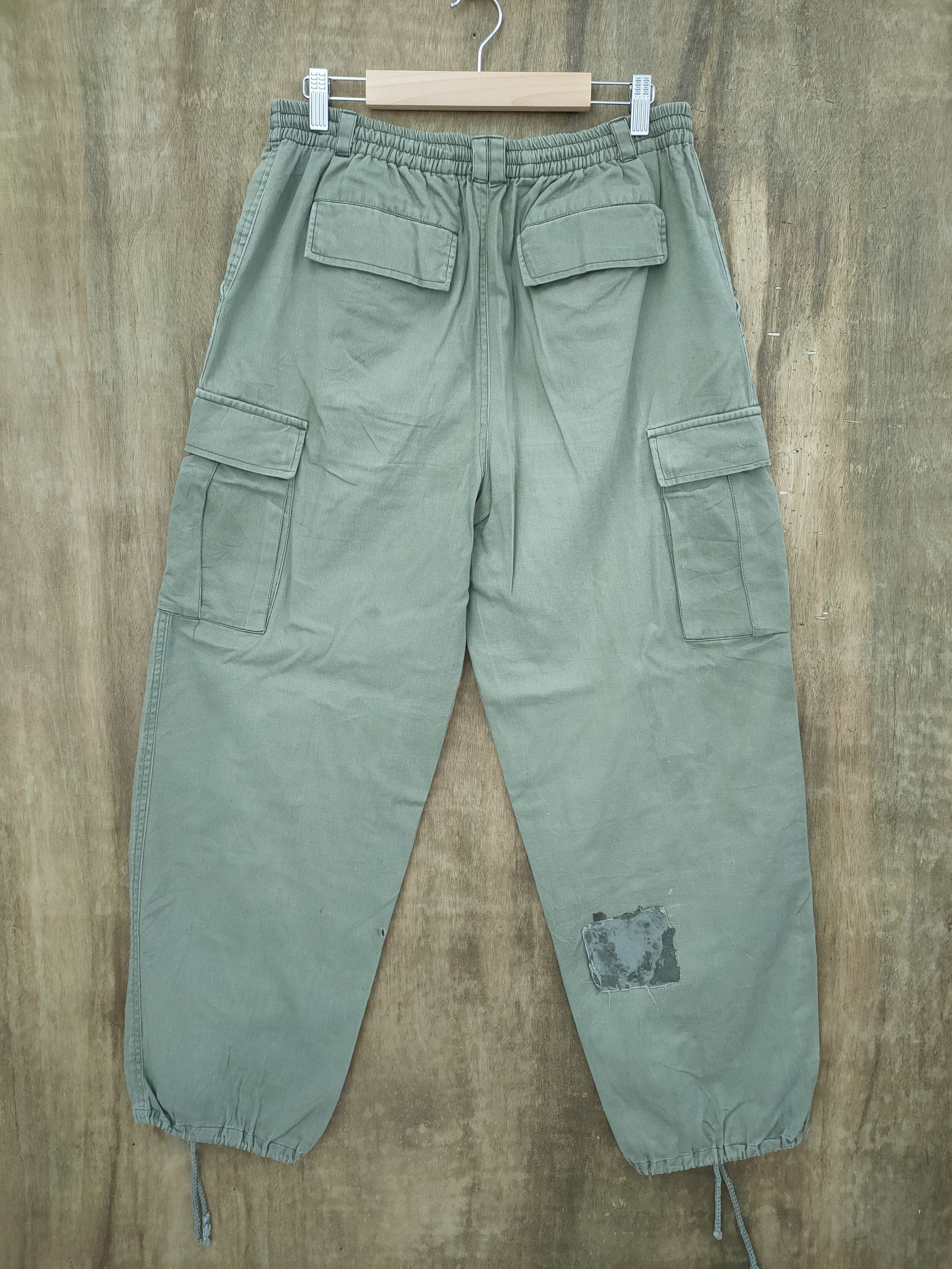 Japanese Brand × StraightFaded JAPANESE BRAND SPRING WAIST FADED BAGGY CARGO PANTS Size US 34 / EU 50 - 4 Thumbnail