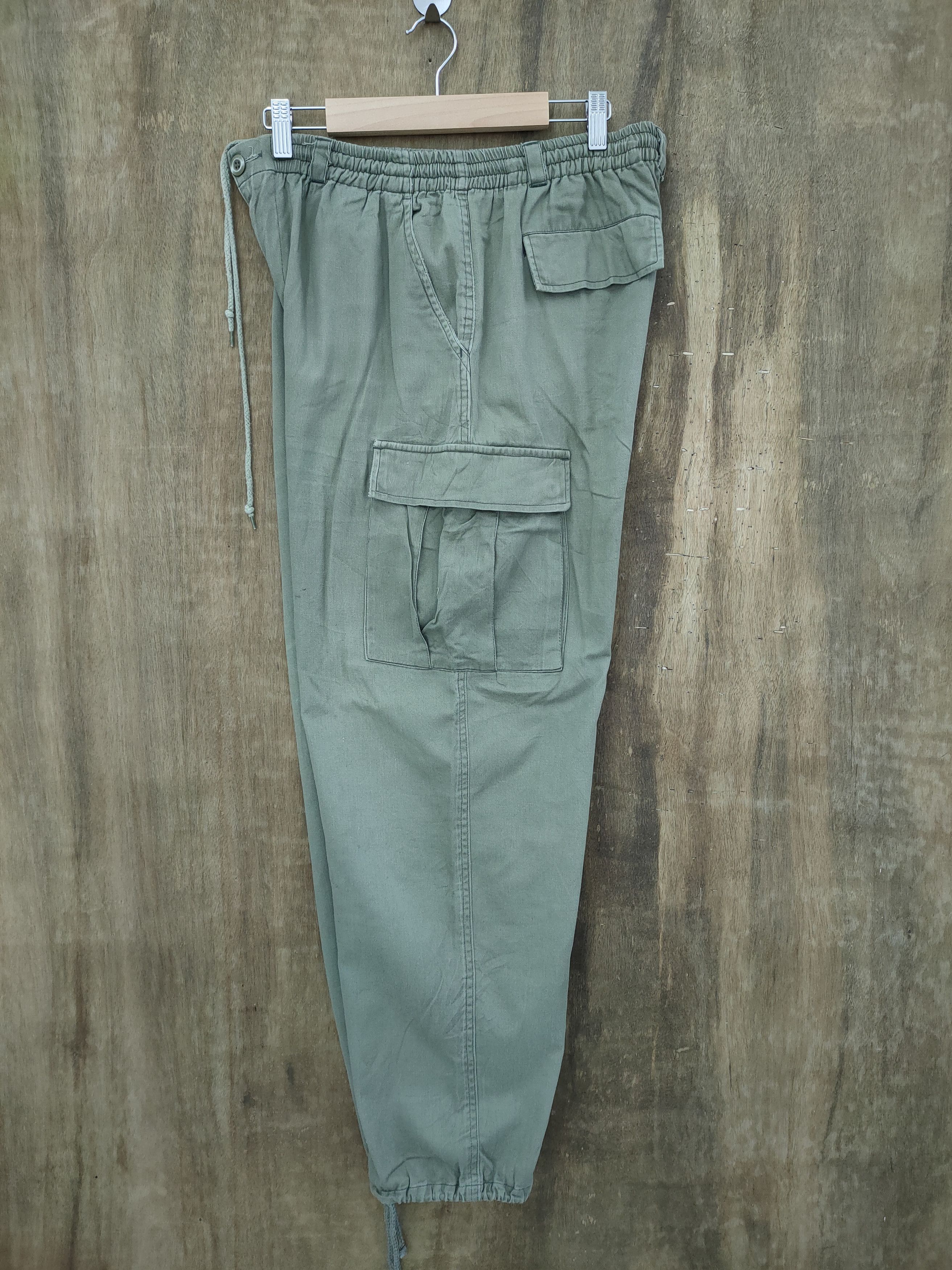 Japanese Brand × StraightFaded JAPANESE BRAND SPRING WAIST FADED BAGGY CARGO PANTS Size US 34 / EU 50 - 6 Thumbnail