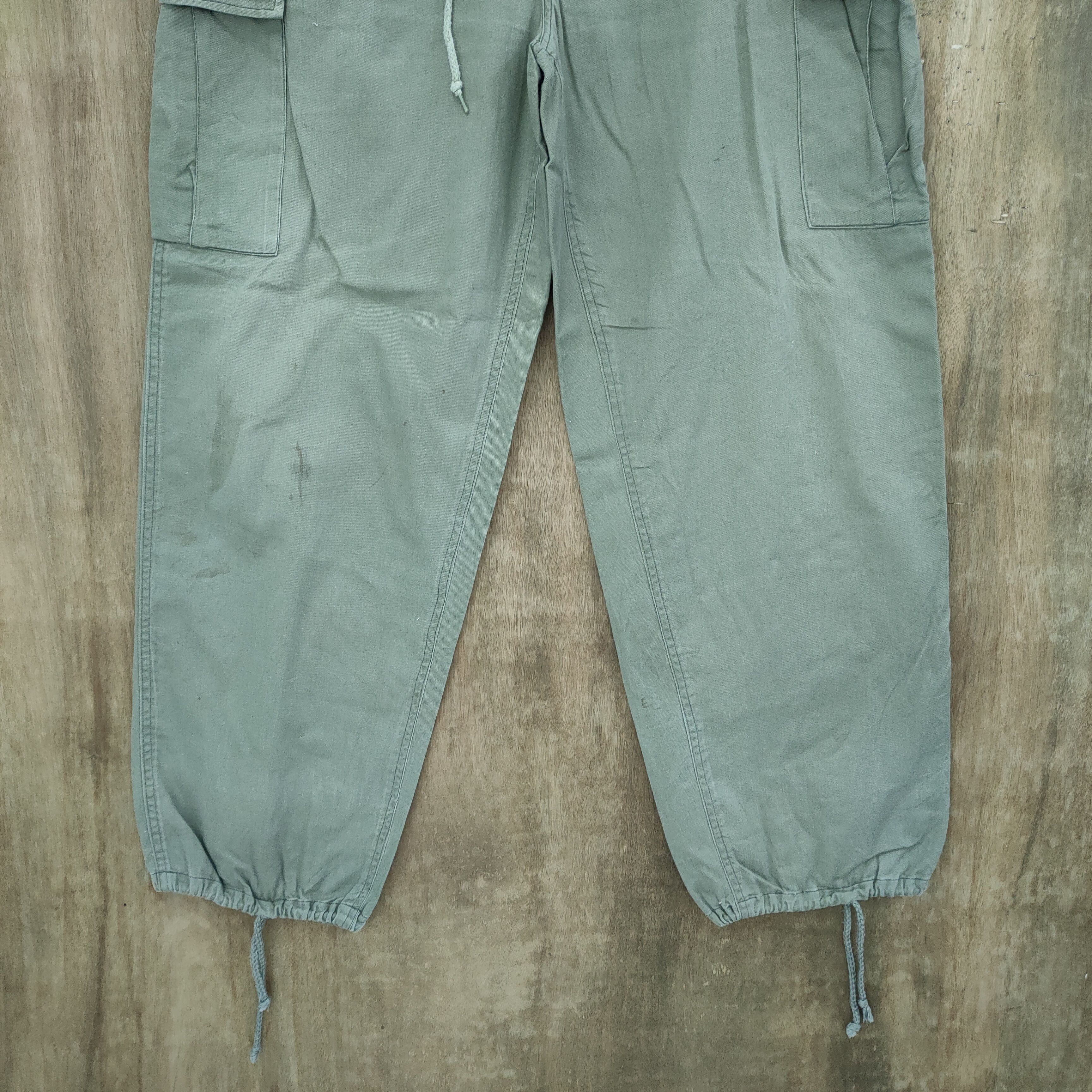 Japanese Brand × StraightFaded JAPANESE BRAND SPRING WAIST FADED BAGGY CARGO PANTS Size US 34 / EU 50 - 3 Thumbnail