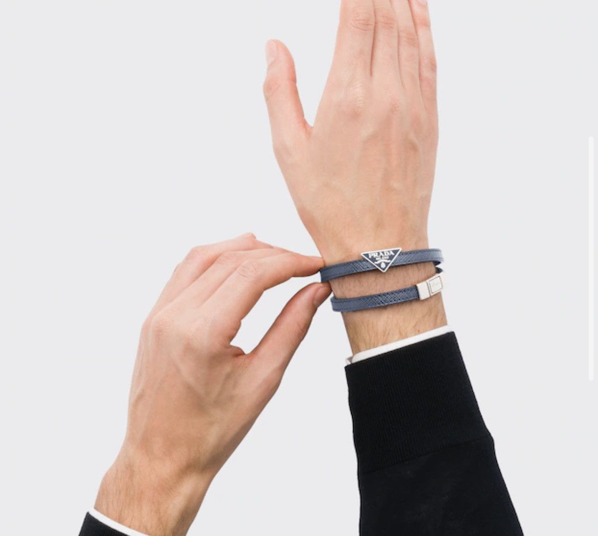Prada Saffiano Leather Bracelet Grailed