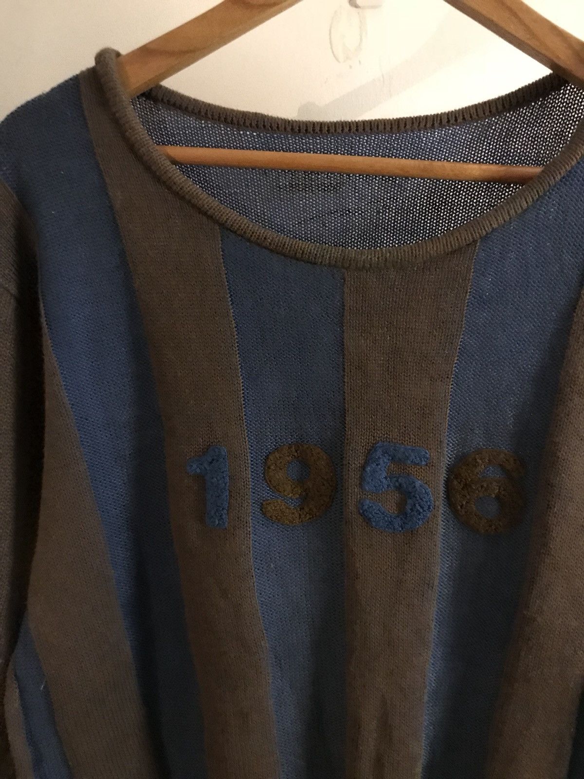 Bjorn Borg Borg 1956 Logo Stripes Hand Knit Sweatshirt Size US M / EU 48-50 / 2 - 2 Thumbnail