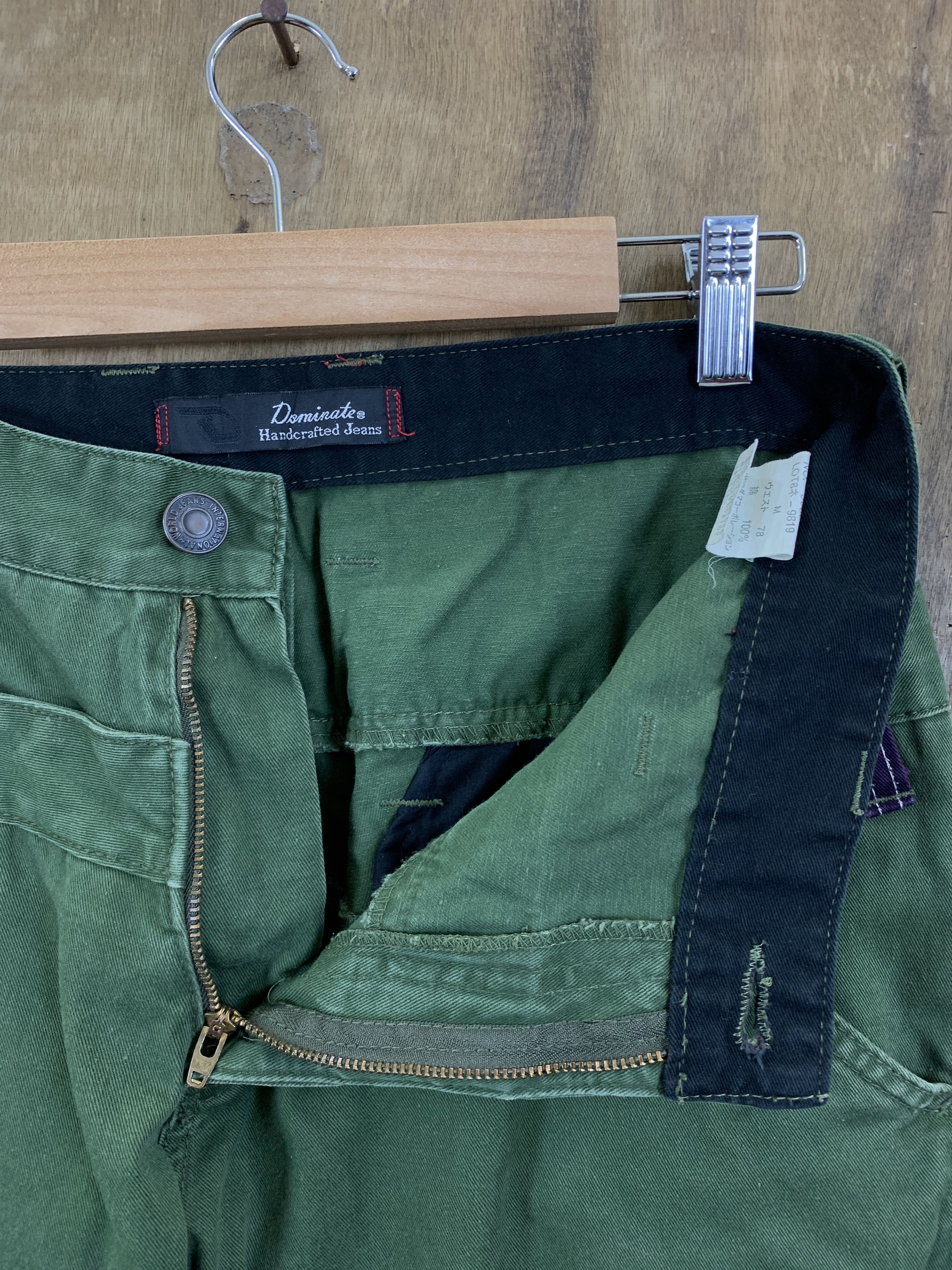 Japanese Brand Cargo Pants Dominate Double Waist Multipocket Dark Green Size US 28 / EU 44 - 7 Thumbnail
