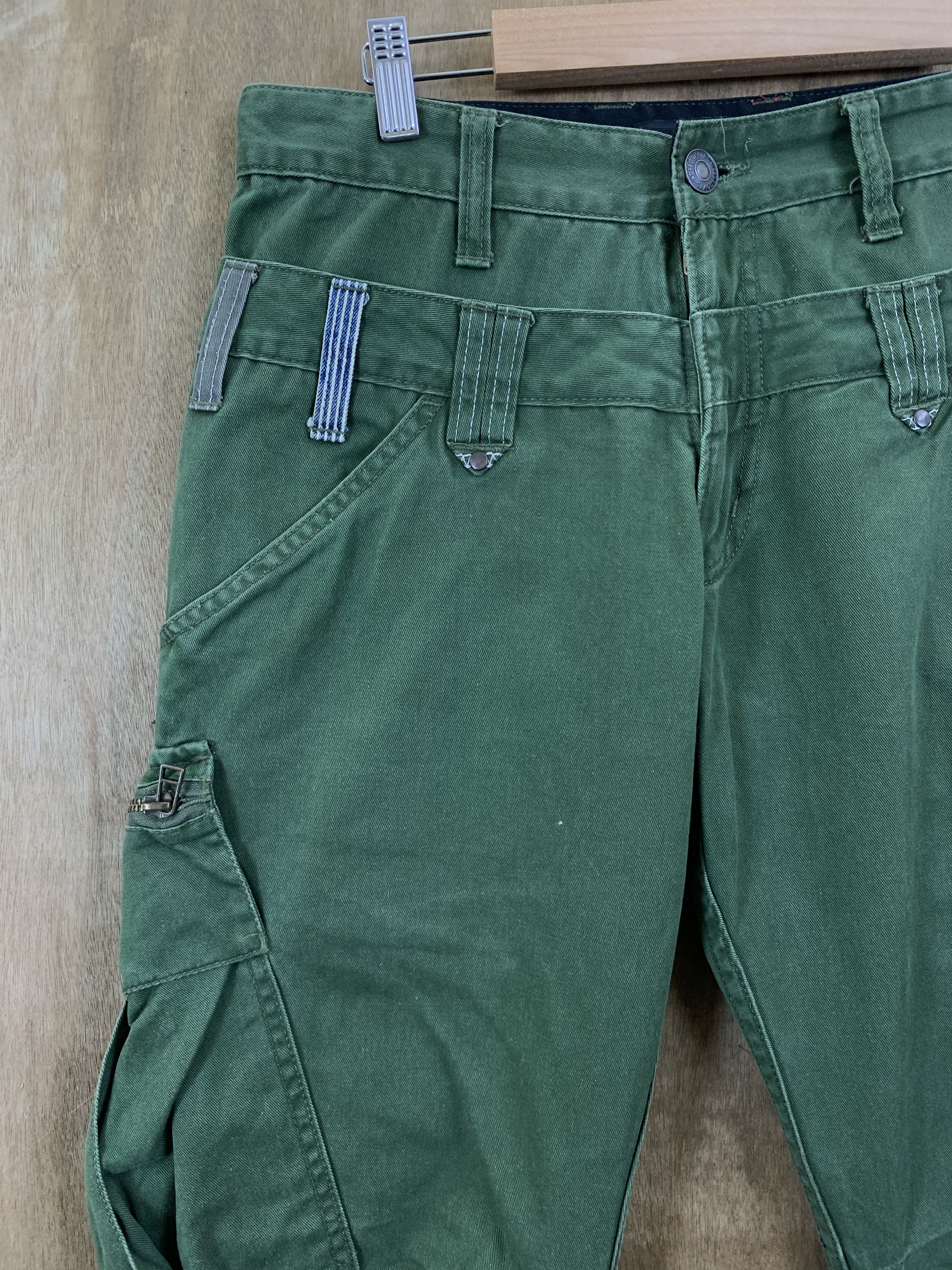 Japanese Brand Cargo Pants Dominate Double Waist Multipocket Dark Green Size US 28 / EU 44 - 8 Thumbnail