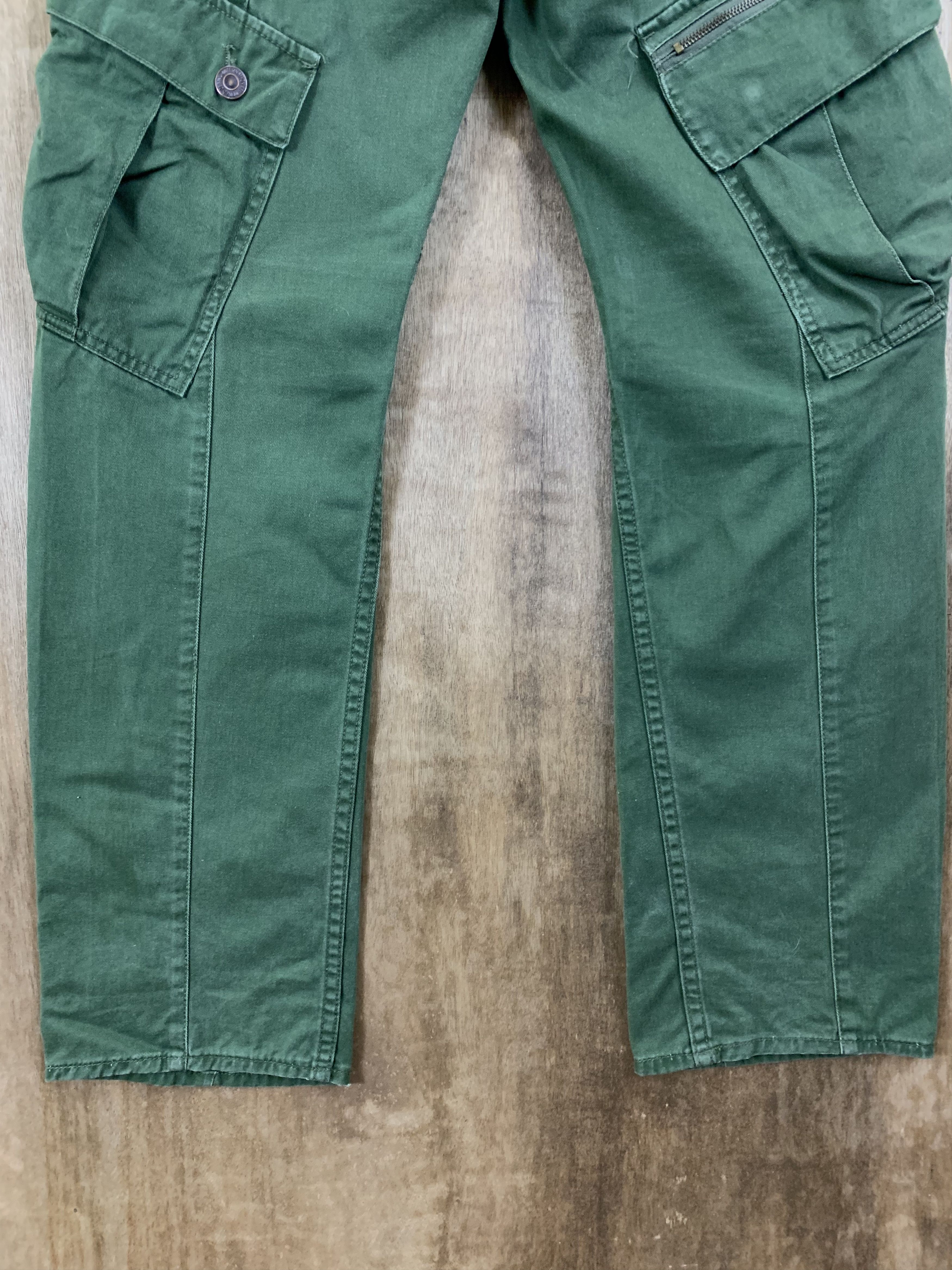 Japanese Brand Cargo Pants Dominate Double Waist Multipocket Dark Green Size US 28 / EU 44 - 10 Thumbnail