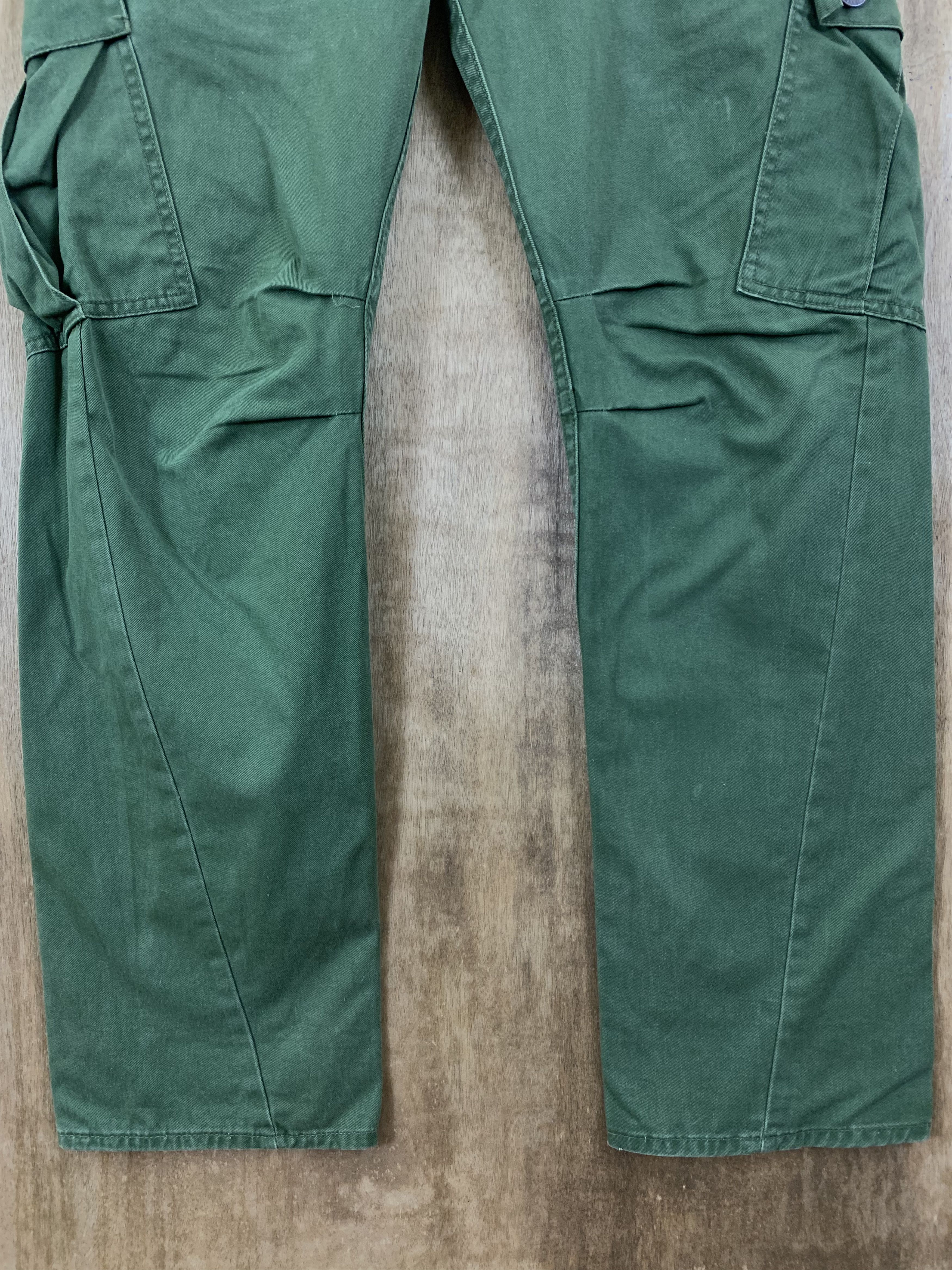Japanese Brand Cargo Pants Dominate Double Waist Multipocket Dark Green Size US 28 / EU 44 - 4 Thumbnail