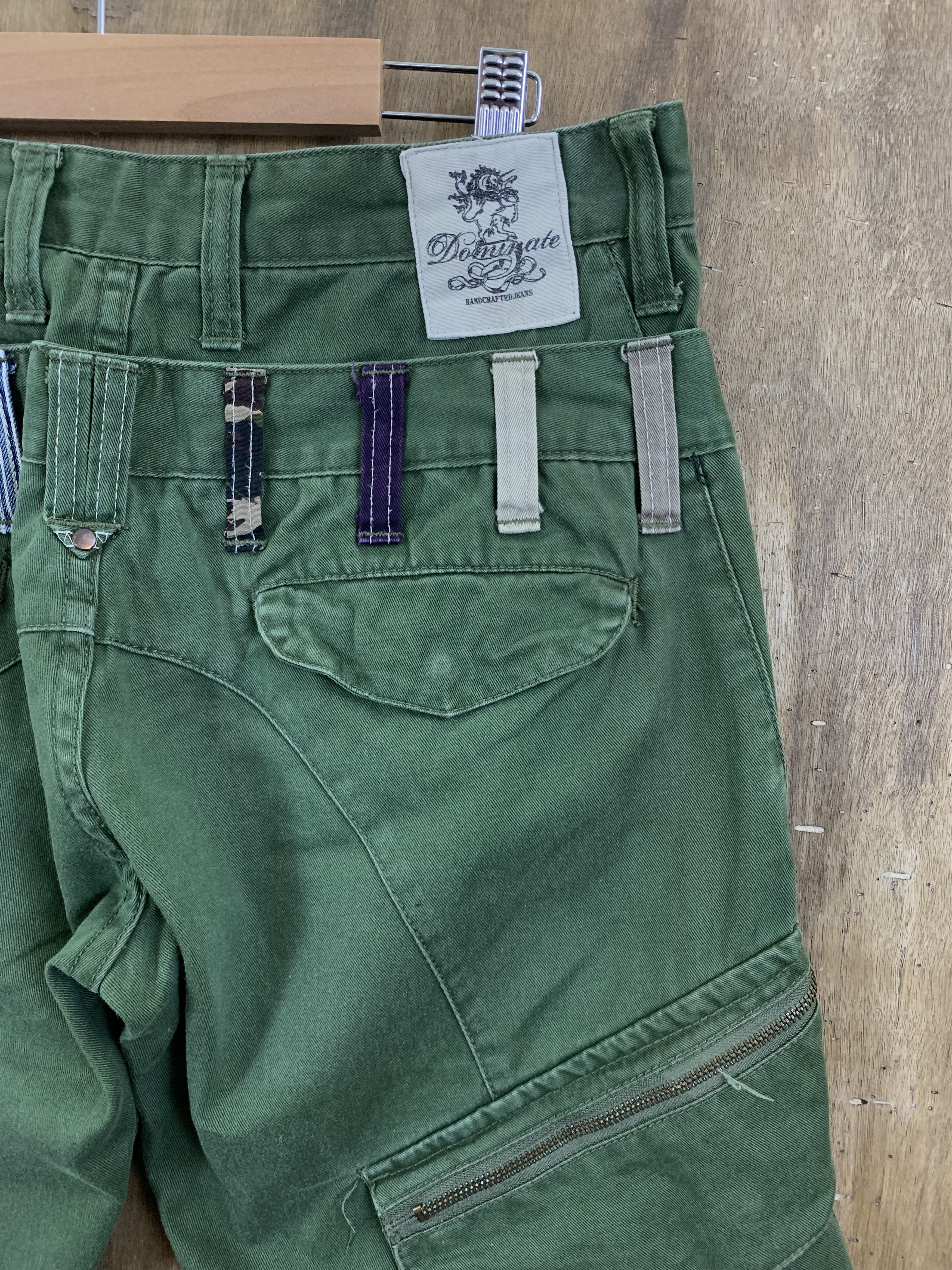Japanese Brand Cargo Pants Dominate Double Waist Multipocket Dark Green Size US 28 / EU 44 - 11 Thumbnail