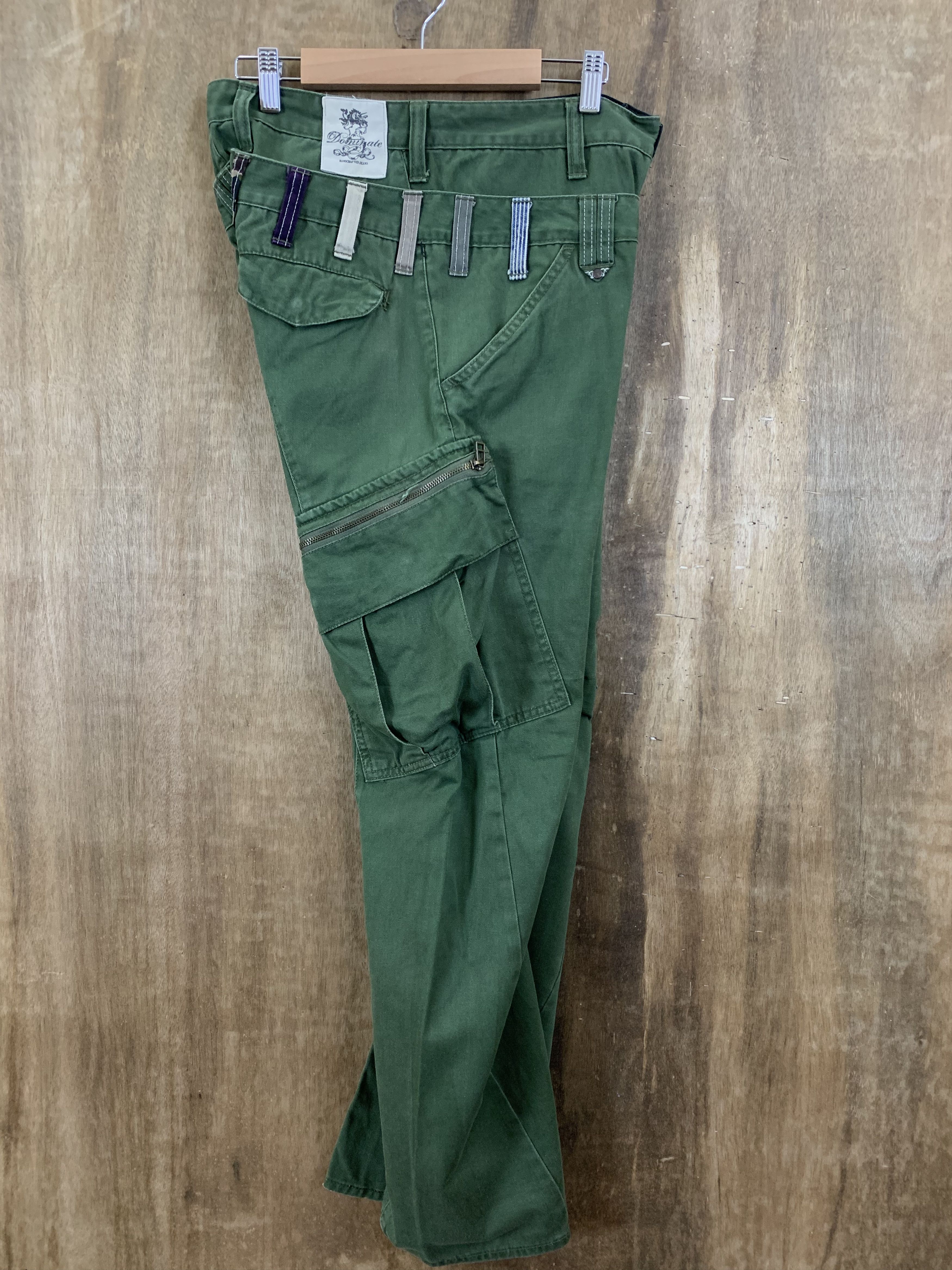Japanese Brand Cargo Pants Dominate Double Waist Multipocket Dark Green Size US 28 / EU 44 - 14 Thumbnail