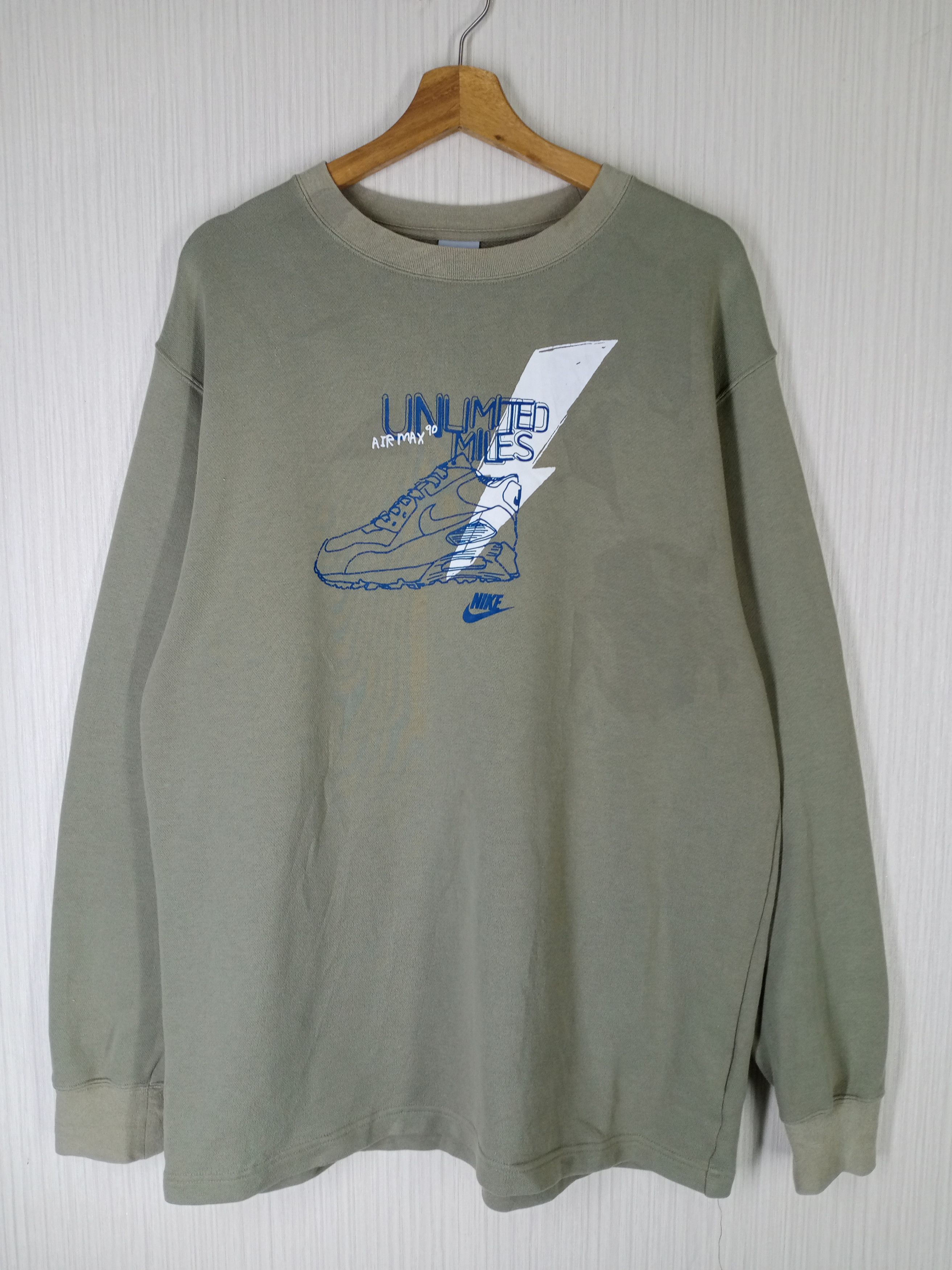 Nike Vintage Nike Air Max Big Logo Fullover Sweatshirt Size US XL / EU 56 / 4 - 2 Thumbnail