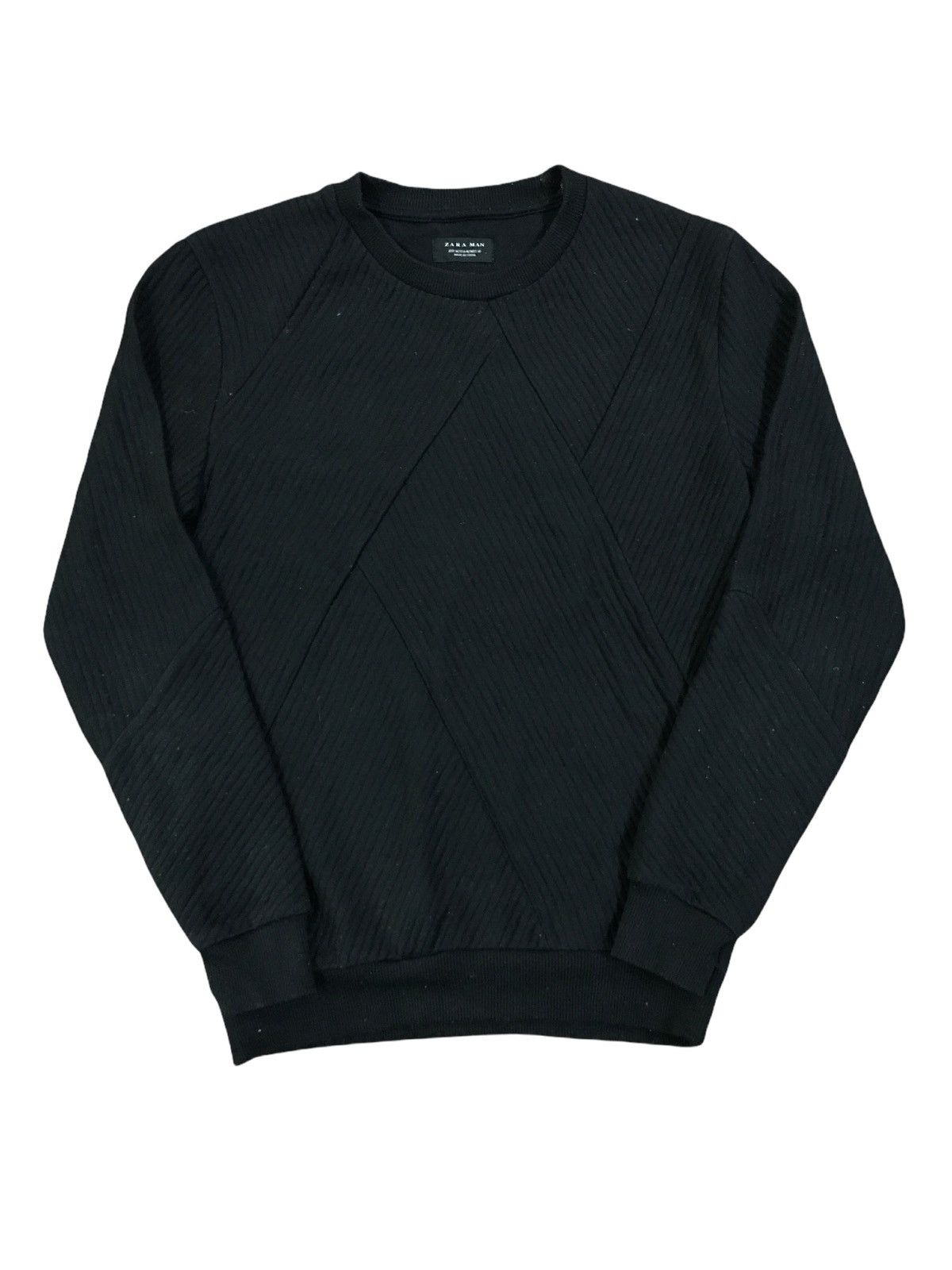 Zara Zara Man Black Nice Abstract Design hand Knit Sweater Size US S / EU 44-46 / 1 - 1 Thumbnail