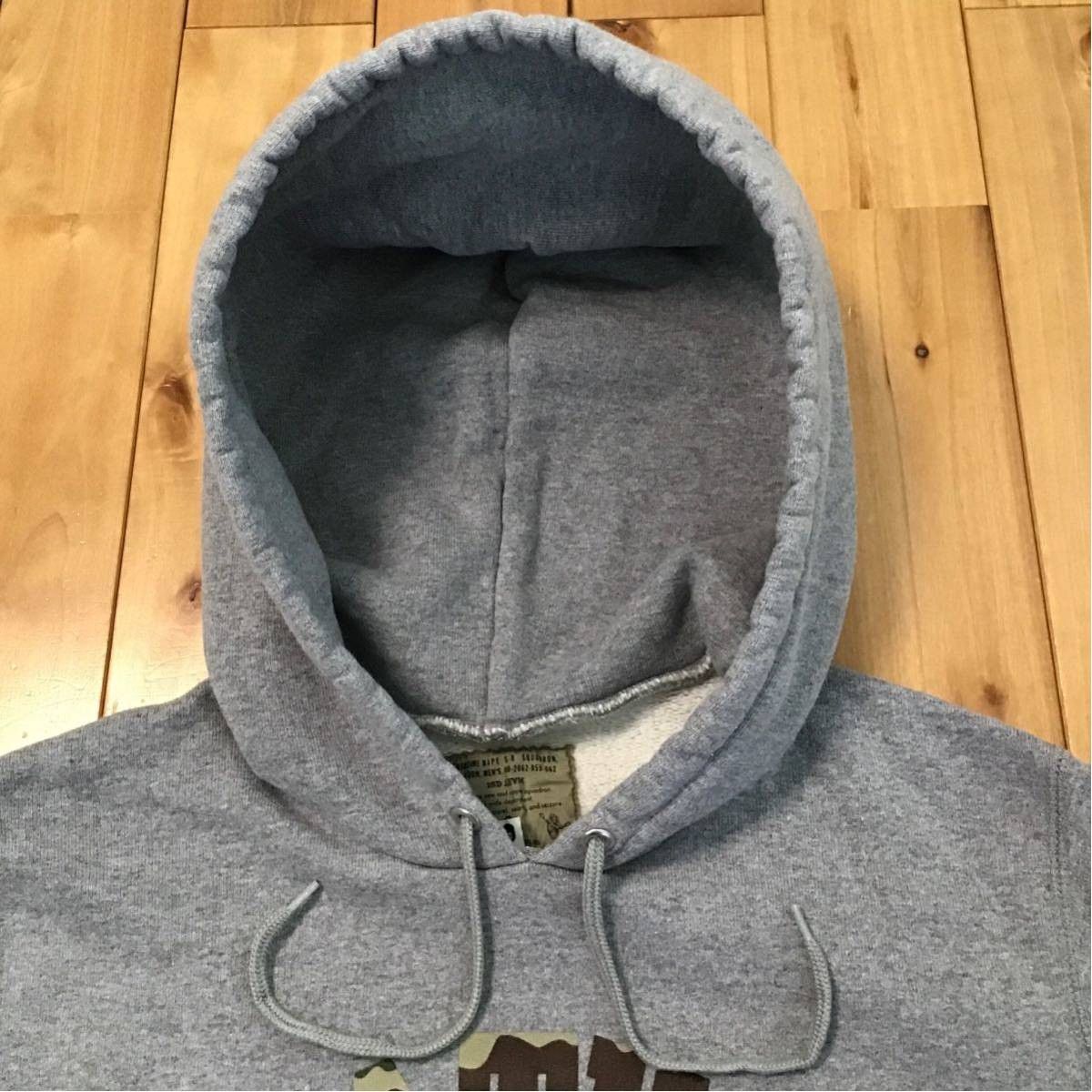 Bape BAPE woodland camo college logo pullover hoodie gray Size US M / EU 48-50 / 2 - 4 Thumbnail