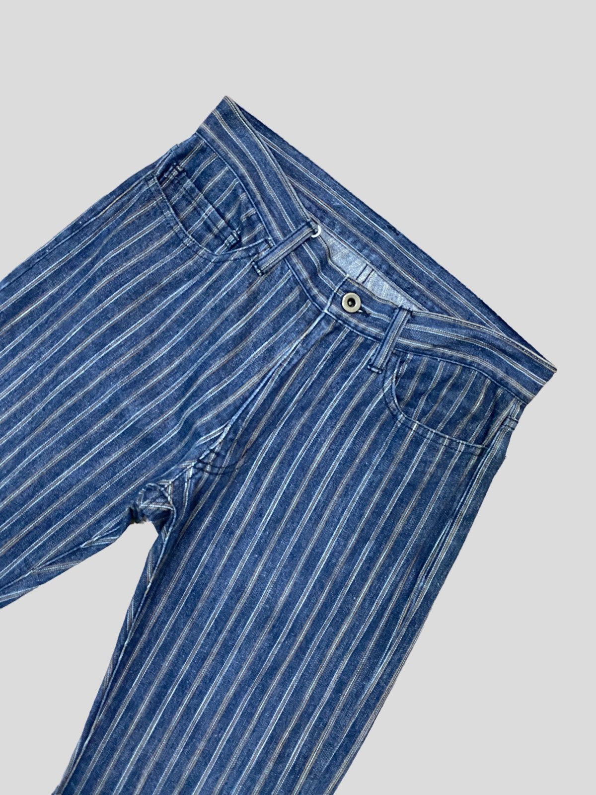 Designer × Japanese Brand × Vintage FLARE JEANS RUPERT EDGE STRIPED BOOT CUT STYLE Size US 27 - 4 Thumbnail