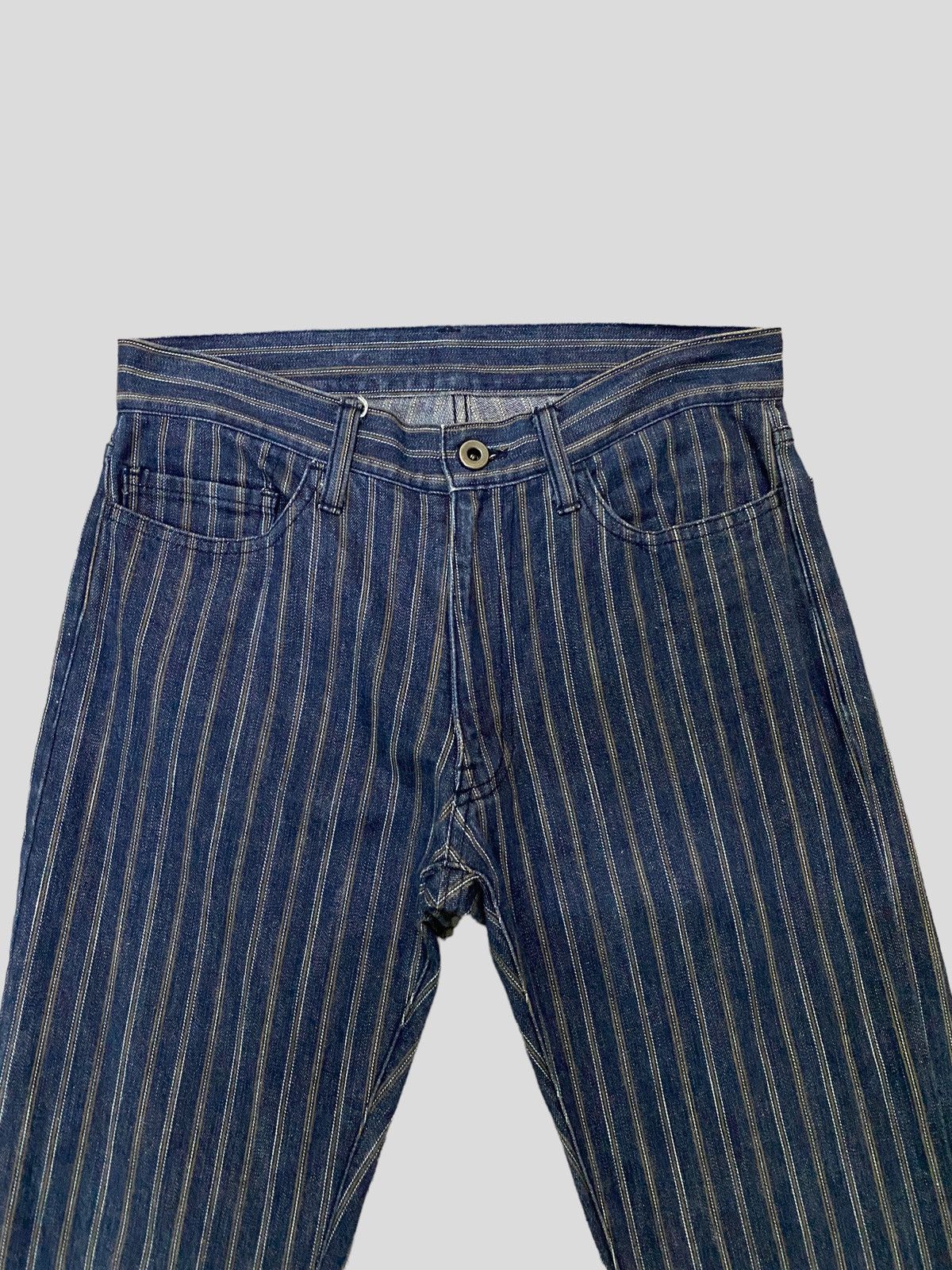 Designer × Japanese Brand × Vintage FLARE JEANS RUPERT EDGE STRIPED BOOT CUT STYLE Size US 27 - 6 Thumbnail