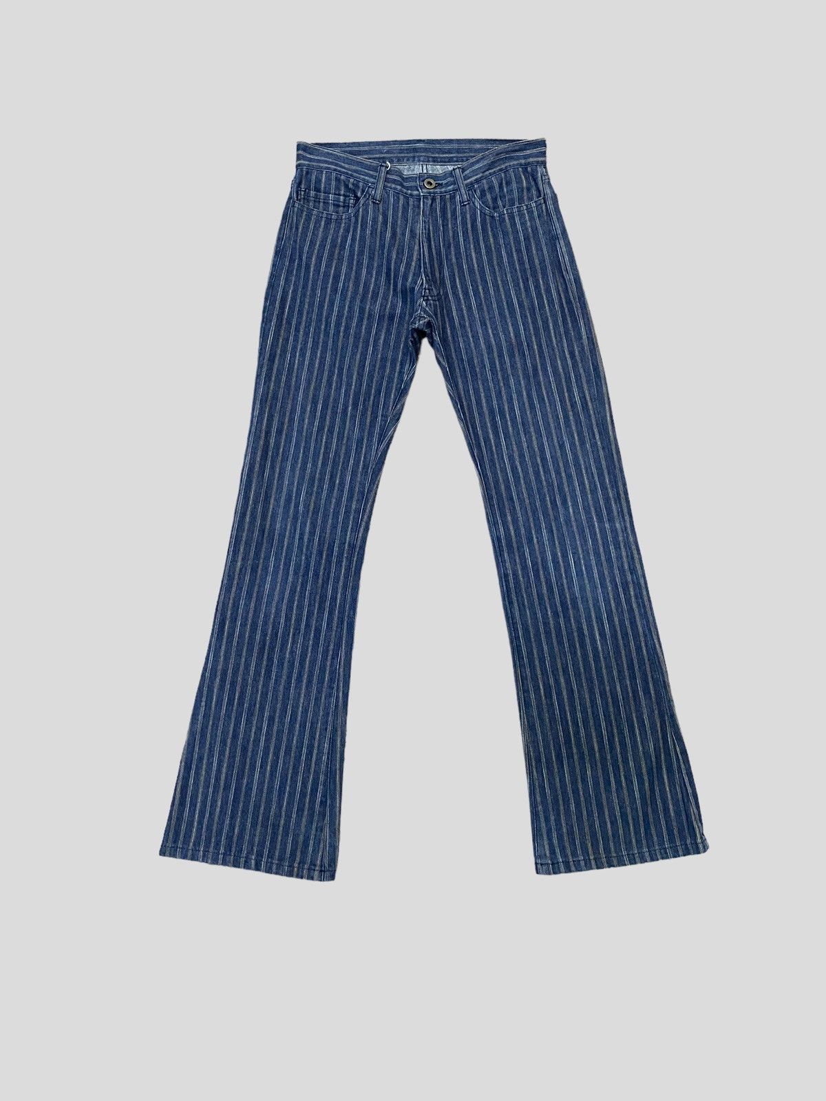 Designer × Japanese Brand × Vintage FLARE JEANS RUPERT EDGE STRIPED BOOT CUT STYLE Size US 27 - 2 Thumbnail