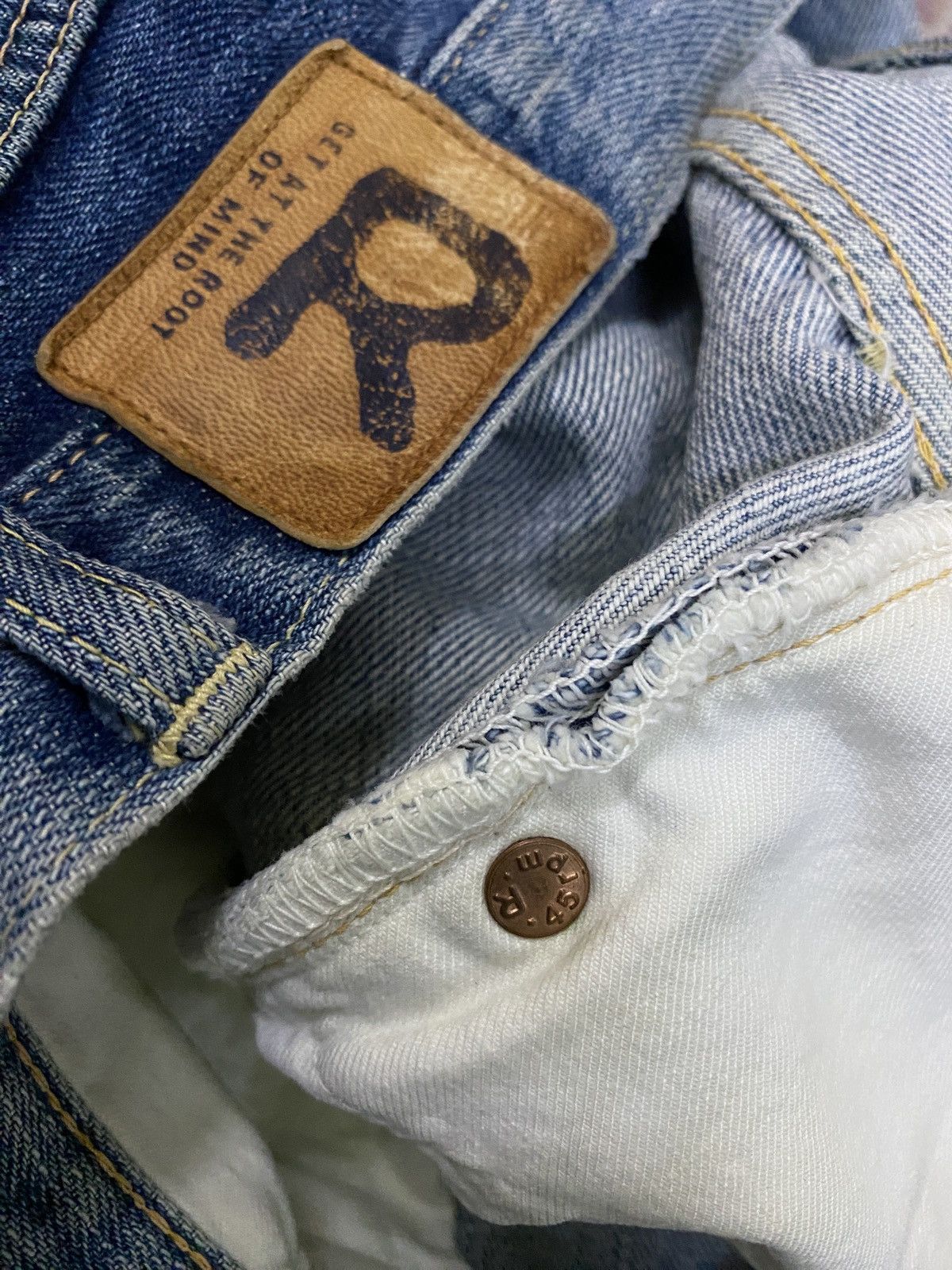 45rpm VINTAGE JEANS 45RPM R DISTRESSED DENIM Size US 27 - 13 Thumbnail