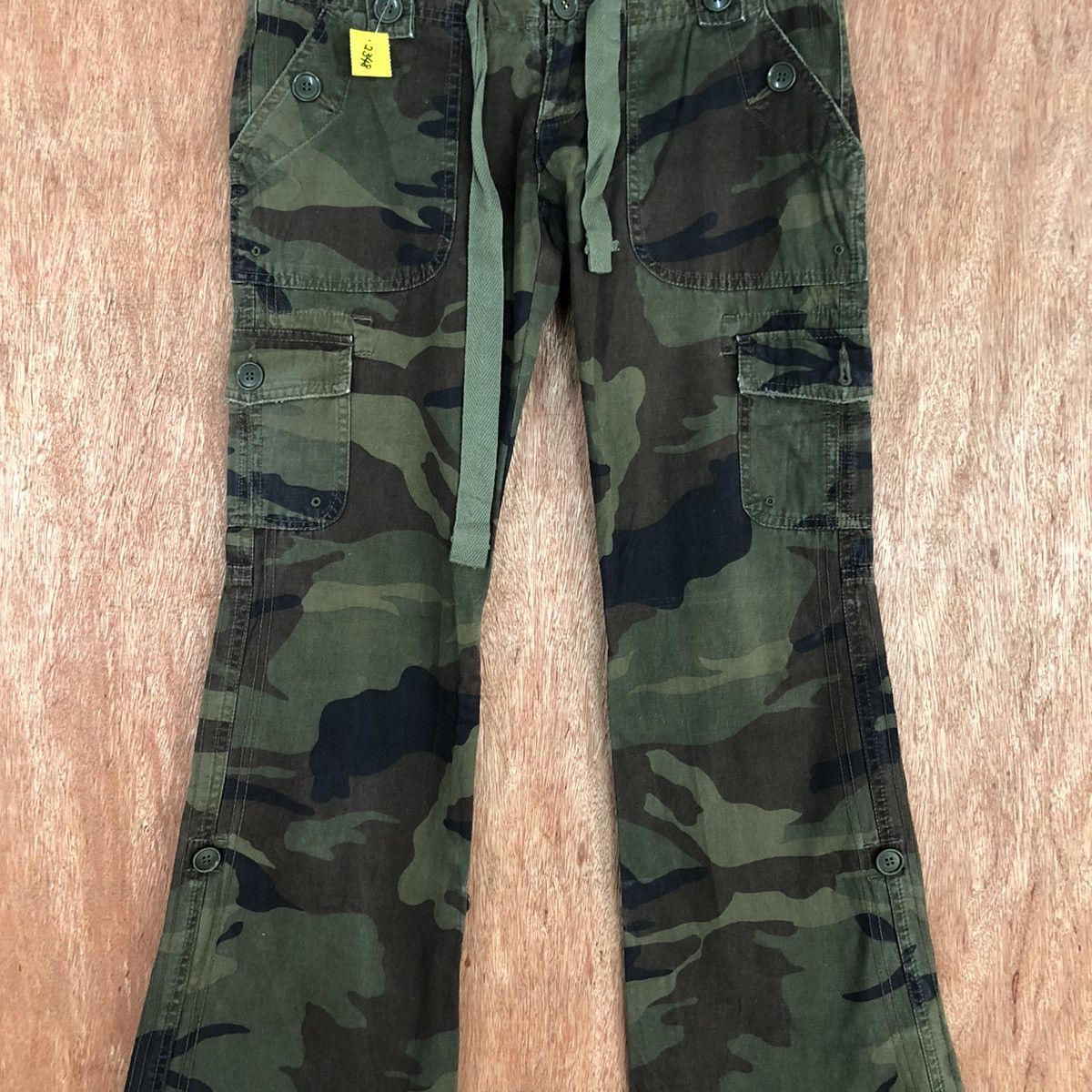 Alpha Industries TL Alpha Industries Green Army Boot Cut Cargo Pants #2348 Size 26" / US 2 / IT 38 - 4 Thumbnail