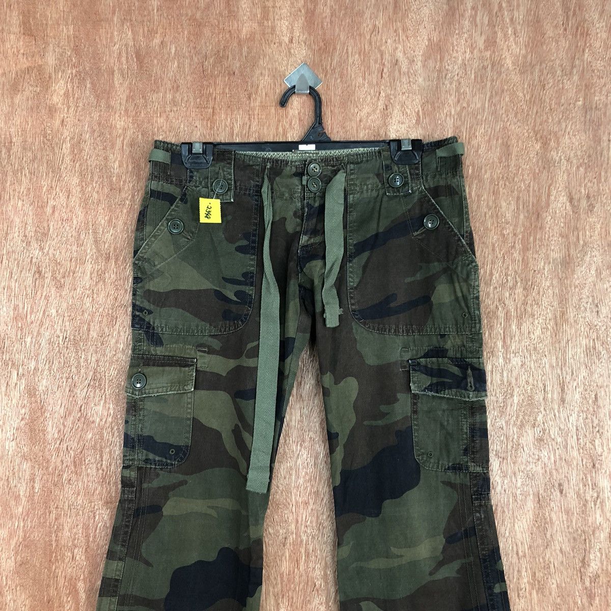 Alpha Industries TL Alpha Industries Green Army Boot Cut Cargo Pants #2348 Size 26" / US 2 / IT 38 - 2 Thumbnail