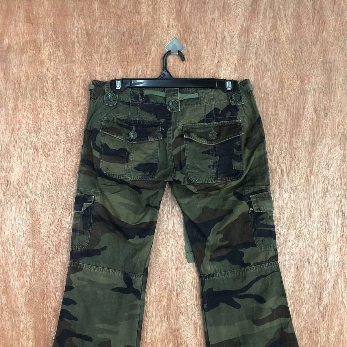 Alpha Industries TL Alpha Industries Green Army Boot Cut Cargo Pants #2348 Size 26" / US 2 / IT 38 - 10 Thumbnail
