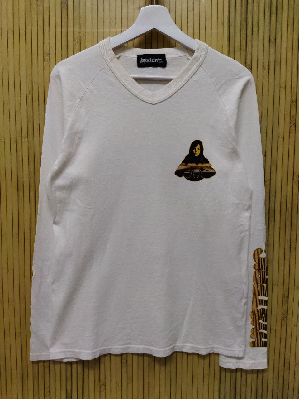 Hysteric Glamour Vintage Hysteric V Collar Long Sleeve Tshirt Size US M / EU 48-50 / 2 - 1 Thumbnail