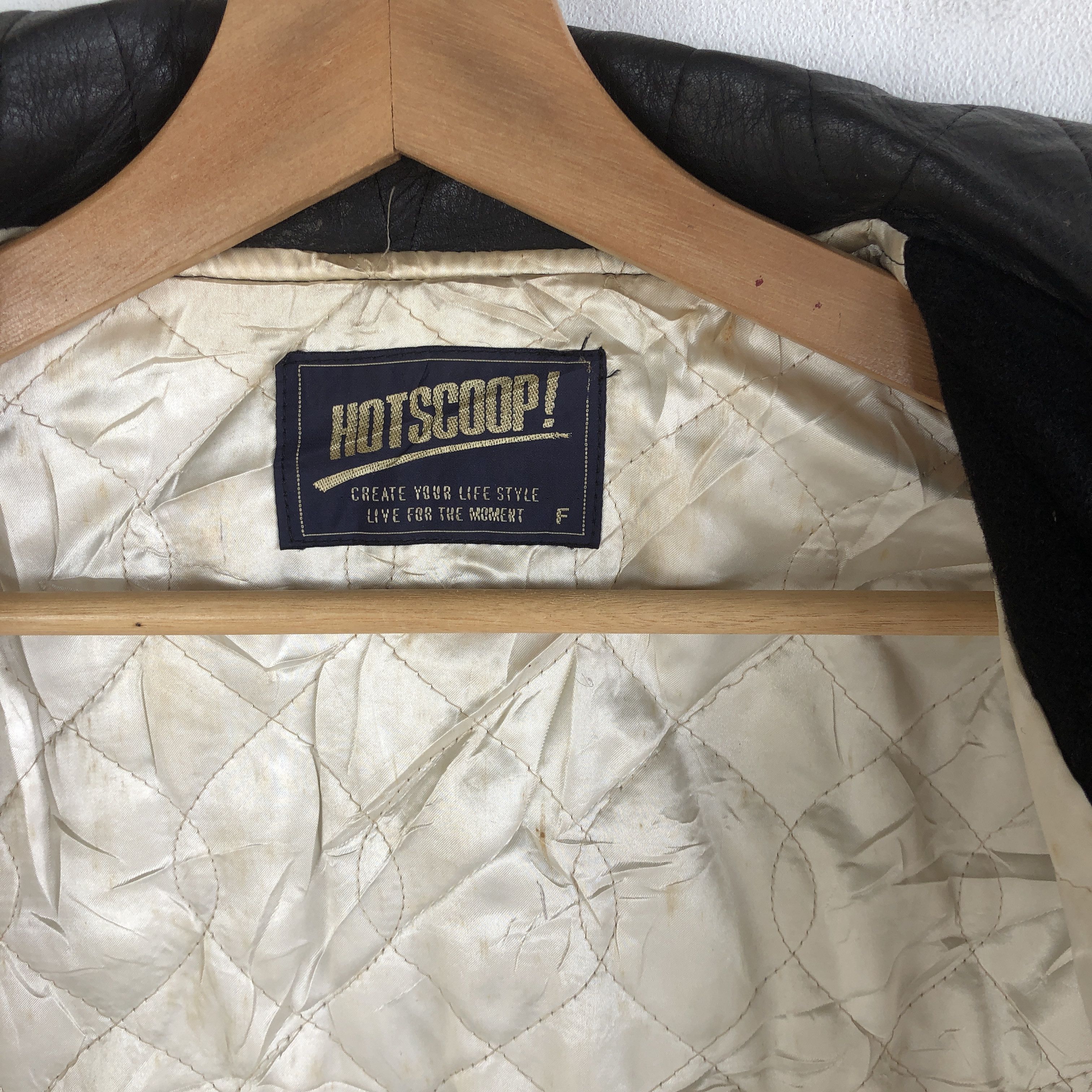 Japanese Brand × Vintage Vintage 90s Hotscoop Letterman Leather Varsity Wool Jackets Size US L / EU 52-54 / 3 - 8 Thumbnail