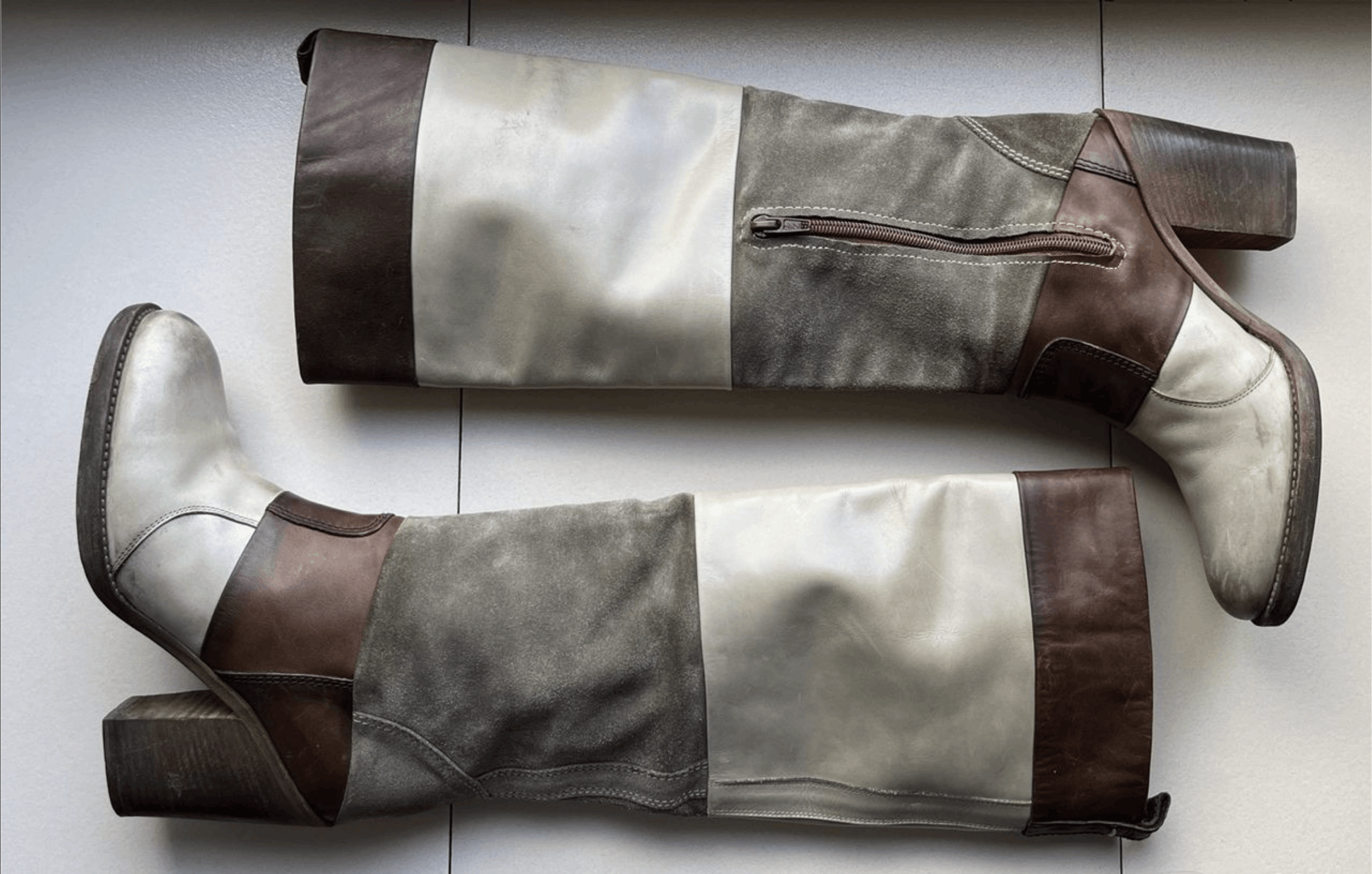 Maison Margiela Martin Era Artisanal Patchwork Knee Boots Size US 6 / IT 36 - 5 Thumbnail